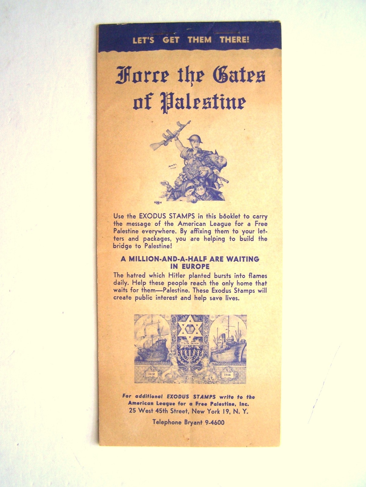 ARTHUR SZYK - Very rare Complete BOOKLET - 1946  FREE PALESTINE (Ships) - MINT
