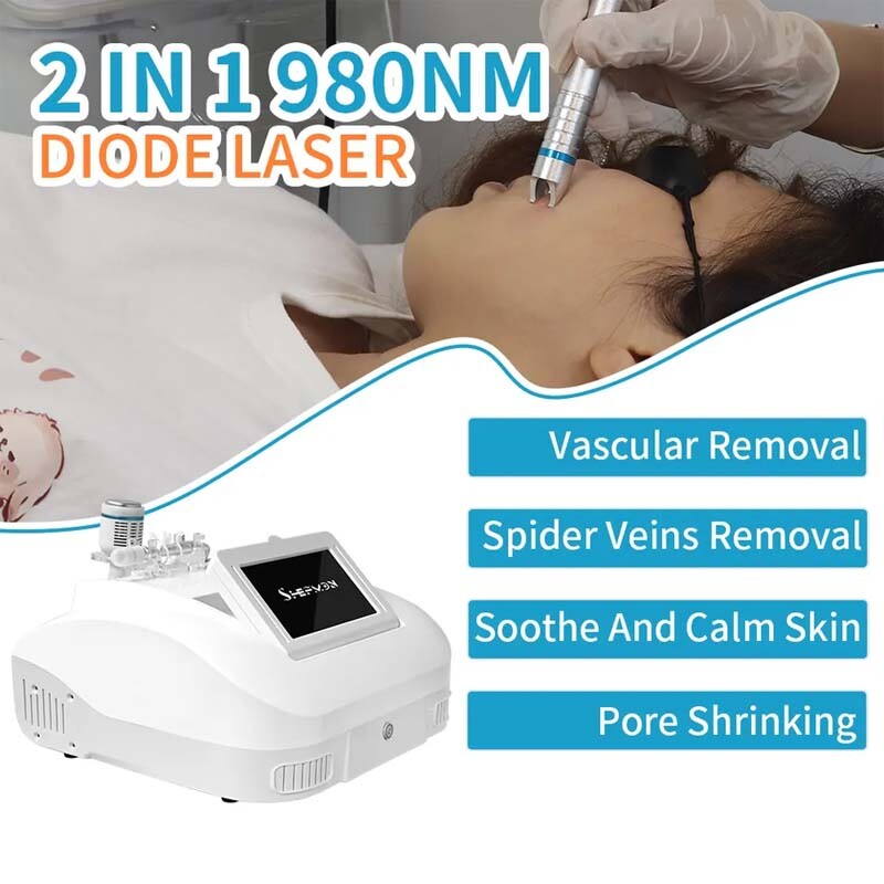 980nm Diode Laser Vascular Skin Facial Beauty Treatment Machine for Spider Veins