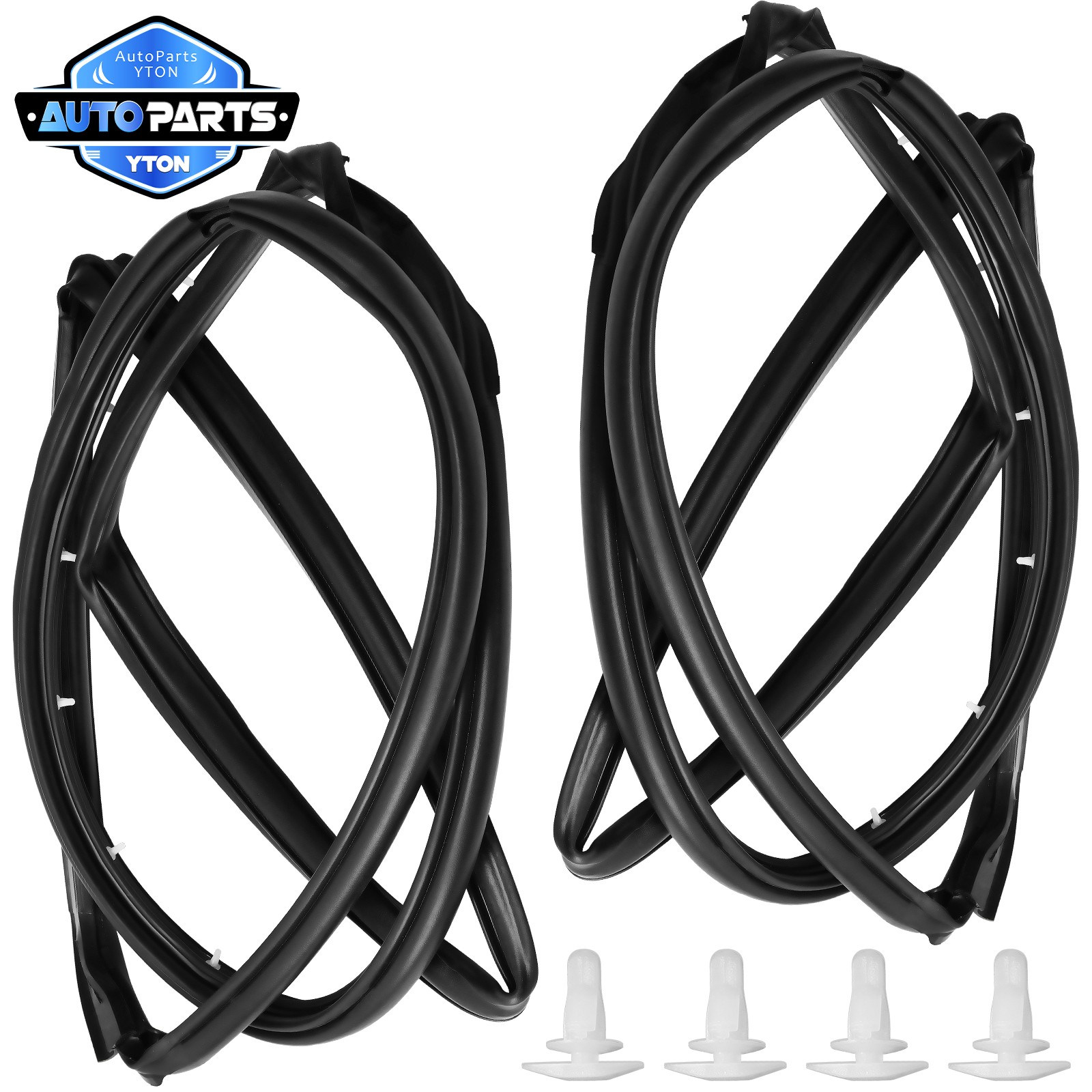 For 1997-2006 Jeep Crown Automotive - Rubber Black Door Weatherstrip 5017463AF