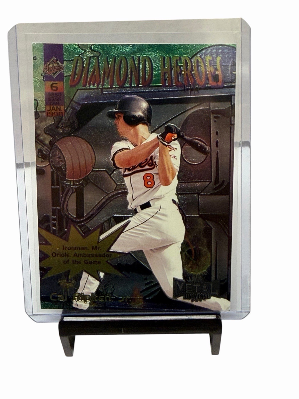 1998 Metal Universe - Diamond Heroes Cal Ripken #6DH 1998 Metal Universe - Diamond Heroes Cal Ripken #6DH