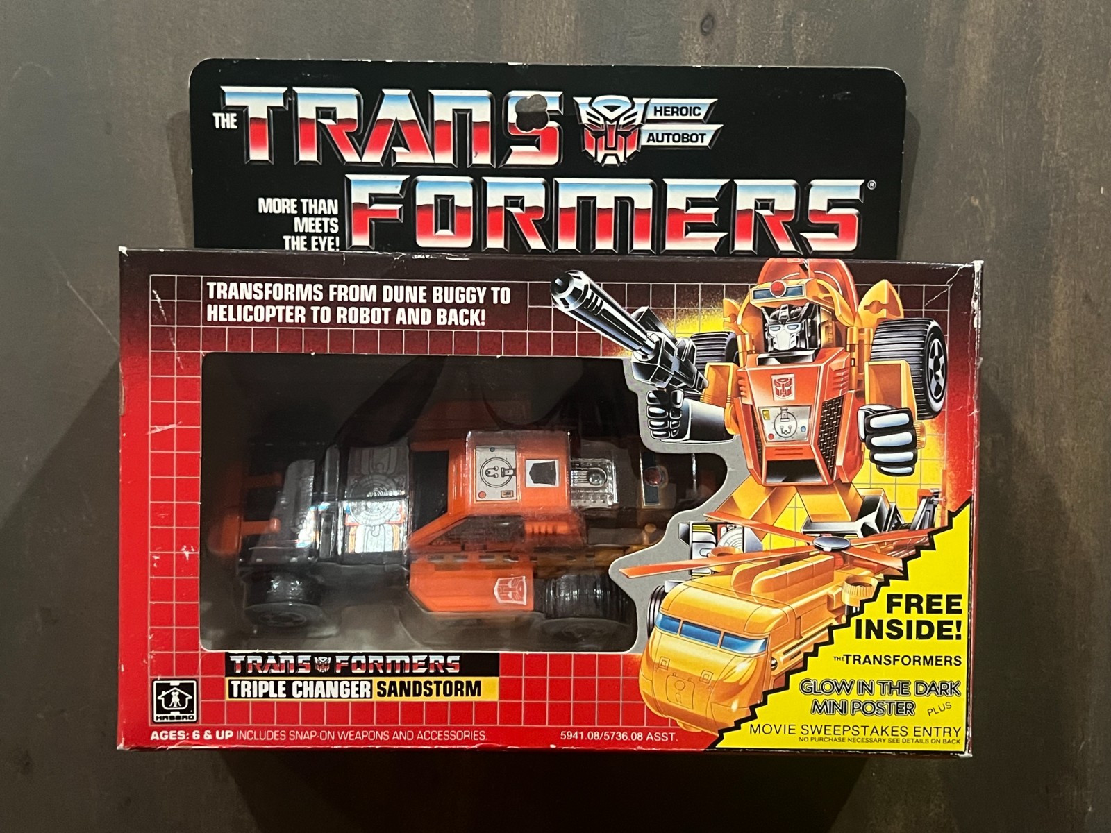 💥 1996 Hasbro Takara Transformers G1 Sandstorm Triple Changer & Original Box 💥