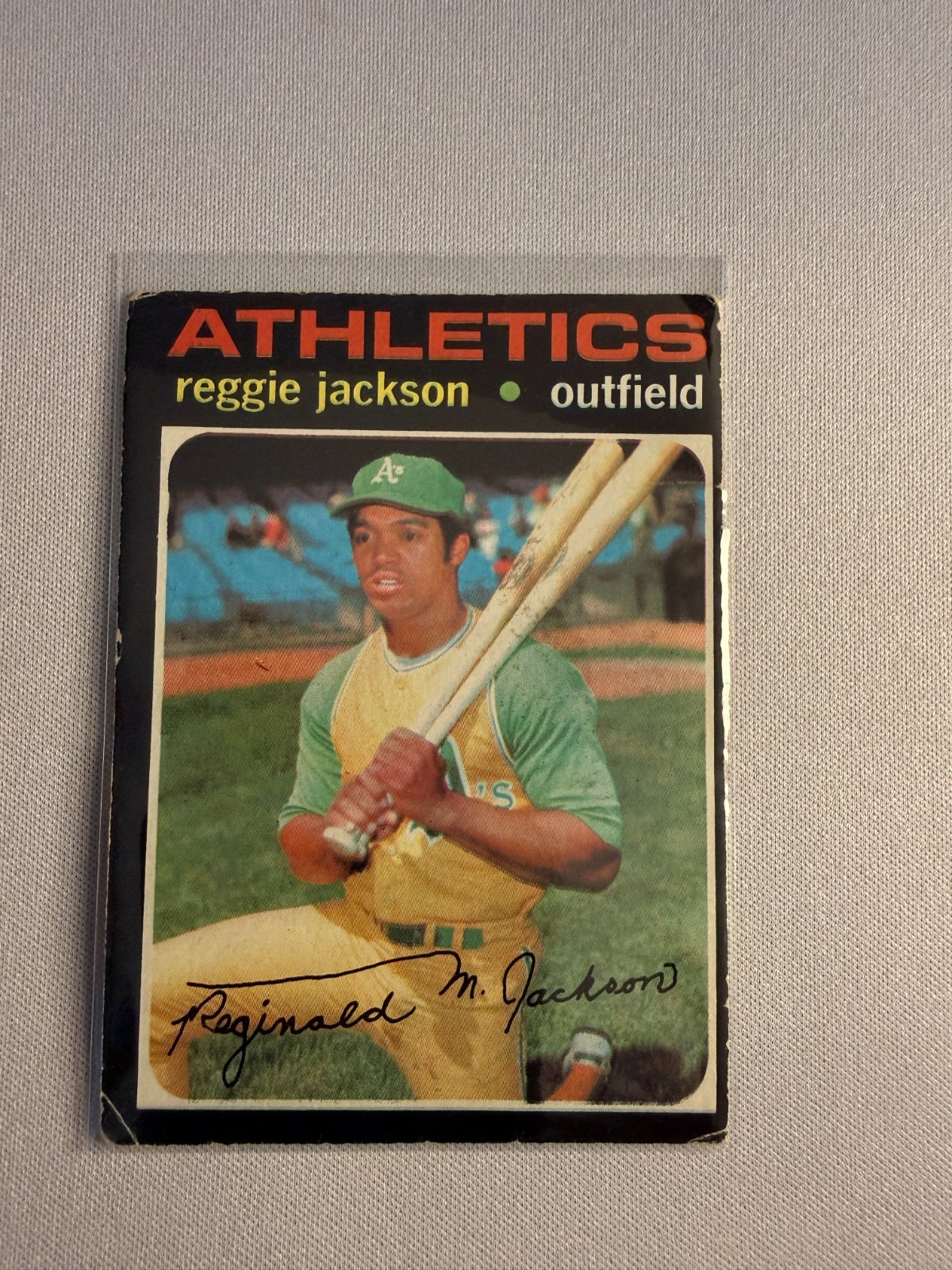 1971 Topps #20 Reggie Jackson Oakland Athletics HOF Vintage Baseball Card