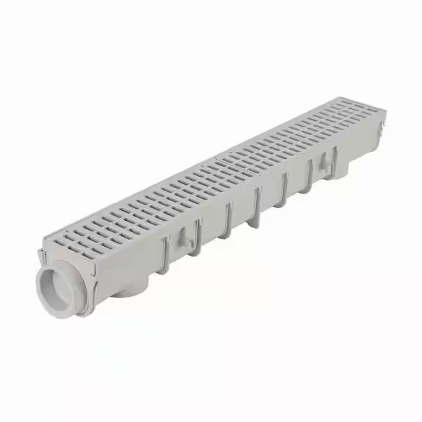NDS Pro Series 5 in. x 40 in. Channel Drain and Grate Kit with End Outlet 864G NDS Pro Series 5 in. x 40 in. Channel Drain and Grate Kit with End Outlet 864G