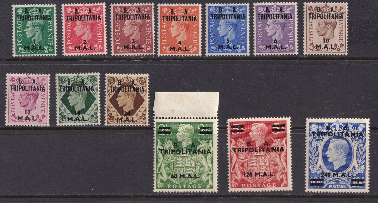 BA Tripolitania (BOIC) Stamps 1950 SGT14/26 Mint Hinged CV £140