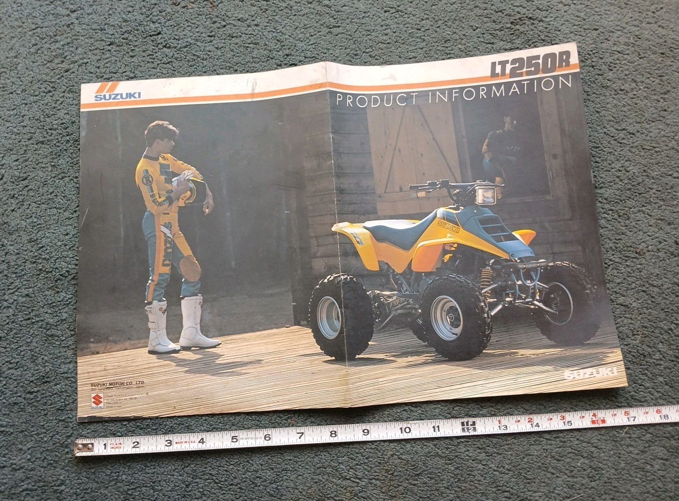 Rare Vintage Suzuki LT250R Quad Racer Dealer Sales Brochure Manual Paper Book