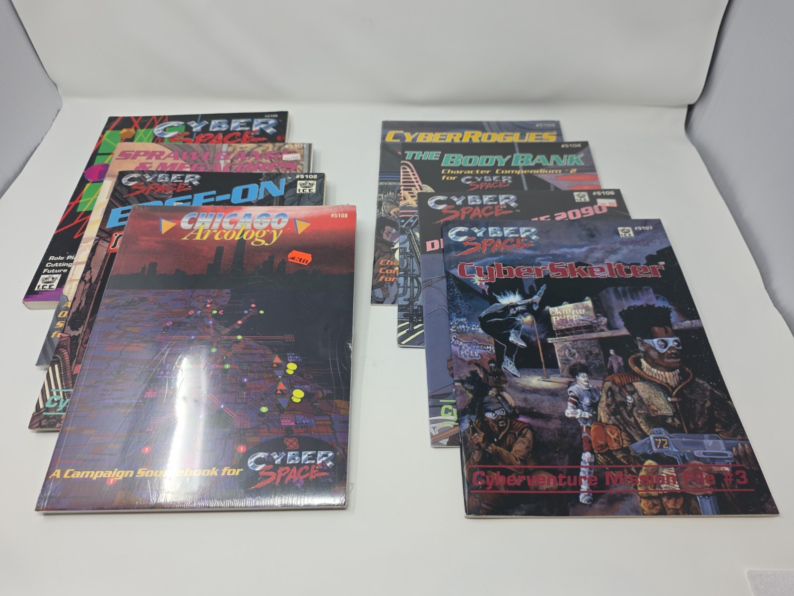 Cyber Space RPG I.C.E. Book Lot - 8 Books Including Sealed Chicago Arcology Cyber Space RPG I.C.E. Book Lot - 8 Books Including Sealed Chicago Arcology