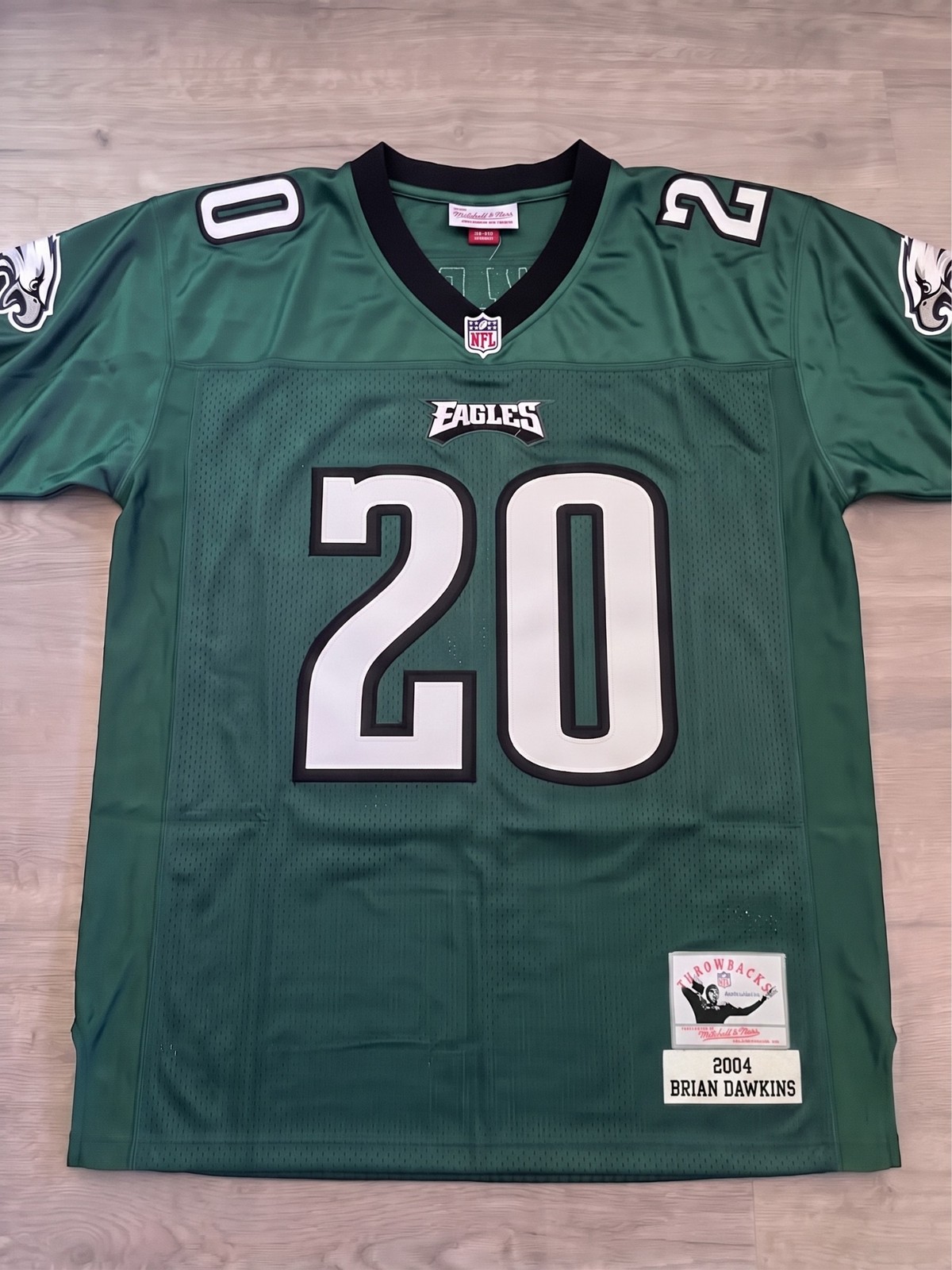 Brian Dawkins Eagles Throwback Green Jersey Adult Size L Brian Dawkins Eagles Throwback Green Jersey Adult Size L