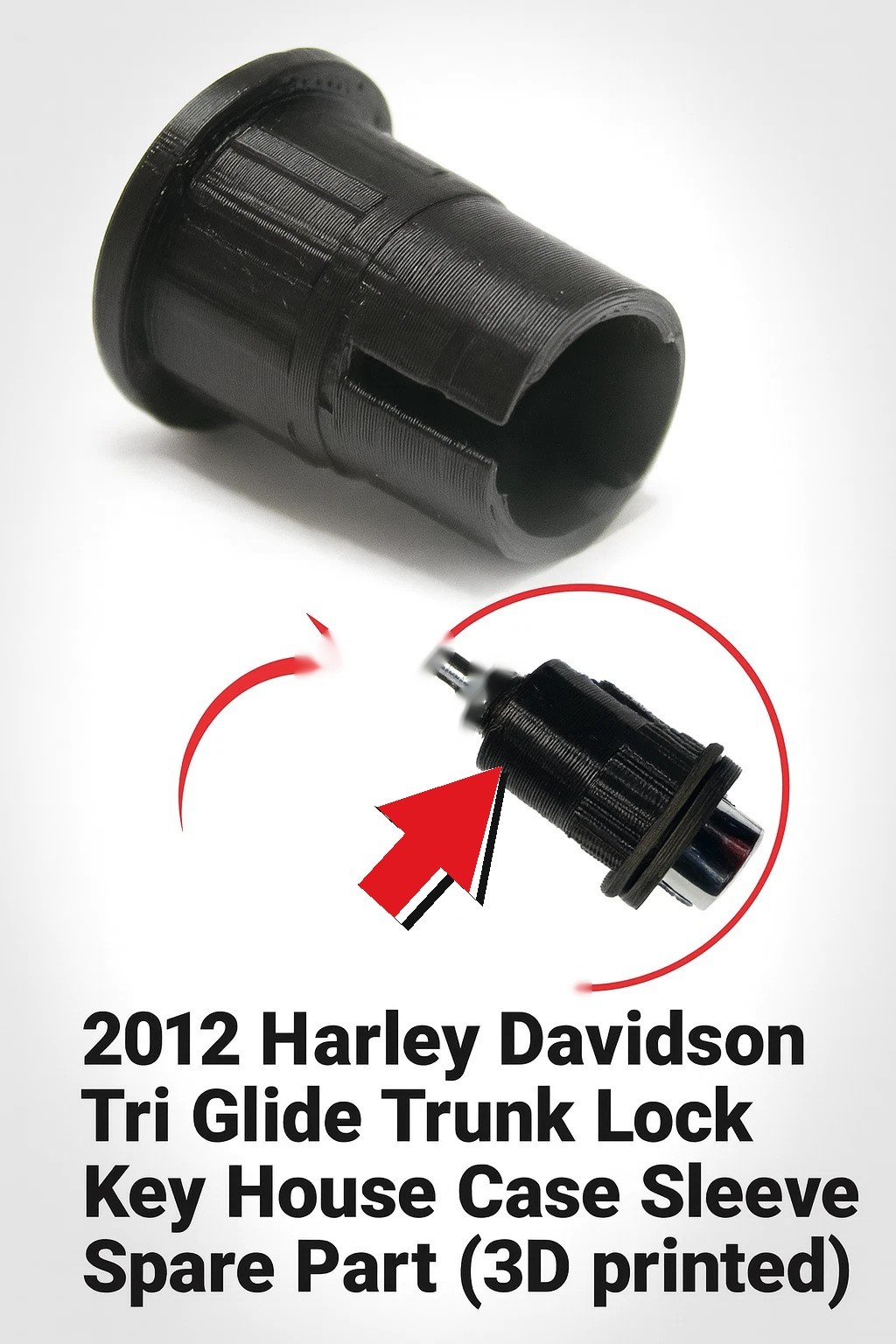 2012 Harley Davidson Tri Glide Trunk Lock Key House Case Sleeve Spare Part 2012 Harley Davidson Tri Glide Trunk Lock Key House Case Sleeve Spare Part
