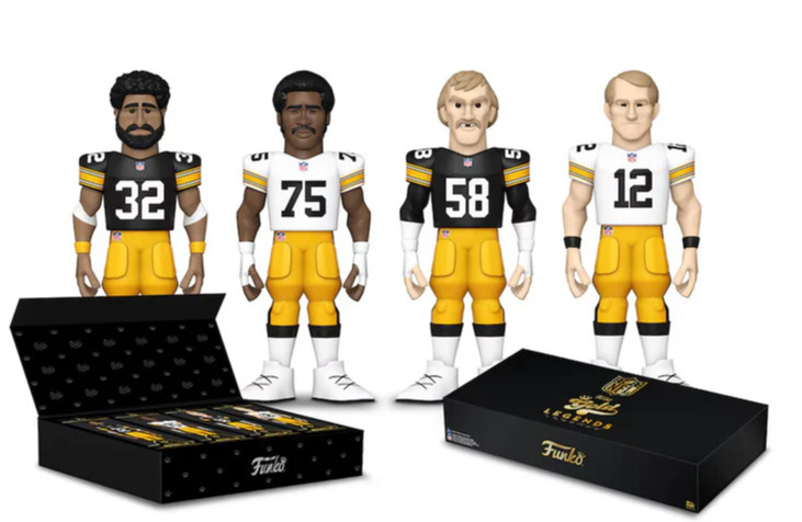 Funko Pittsburgh Steelers Fanatics Exclusive NFL Rushmore 4 Pack Vinyl Gold LE