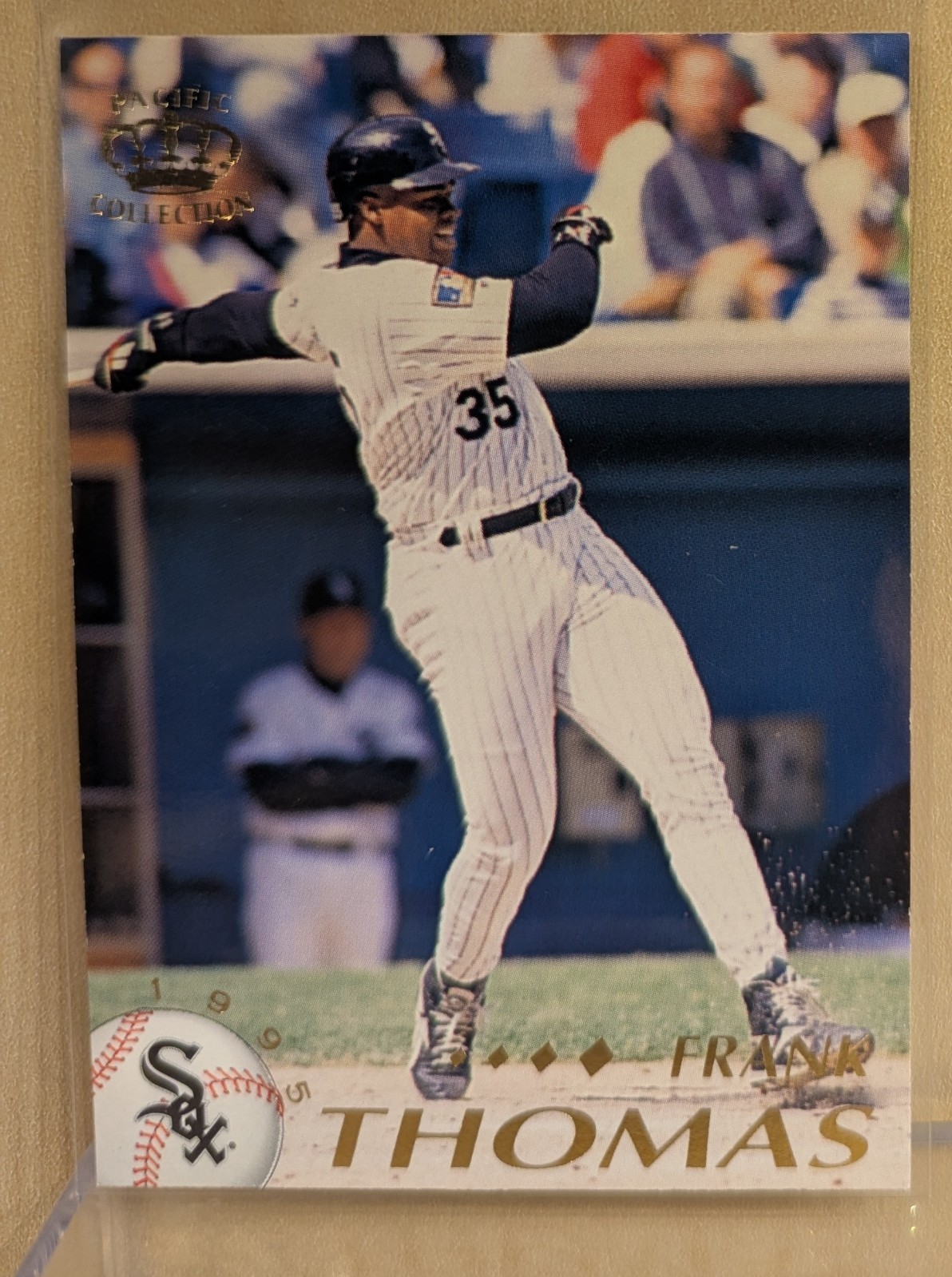 1995 Pacific CROWN COLLECTION #97 Frank Thomas HOF RARE BILINGUAL ISSUE SPANISH 1995 Pacific CROWN COLLECTION #97 Frank Thomas HOF RARE BILINGUAL ISSUE SPANISH
