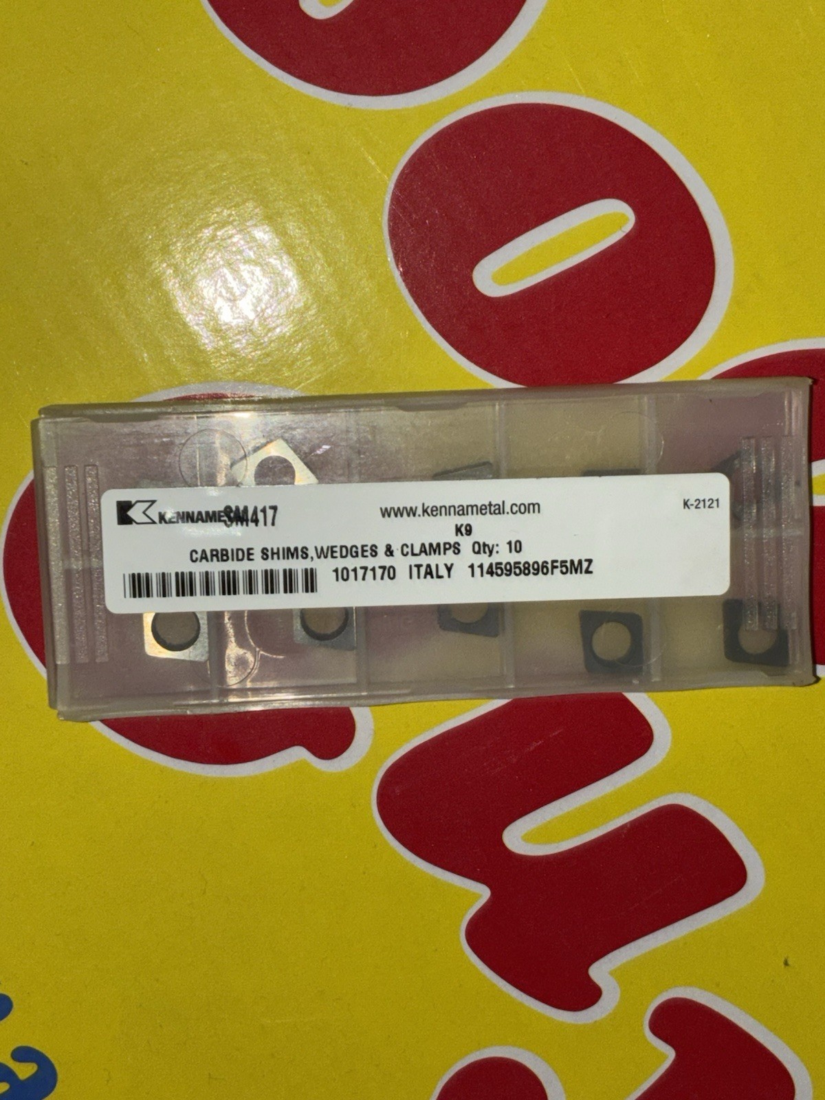 Kennametal SM417 K9 Carbide Shims 1017170 Qty 10 Turning Toolholder NEW