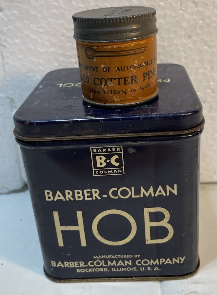 B-C Barber Colman Co. HOB Rockford IL USA Precision Tool Tin+ Cotter Pin Vintage