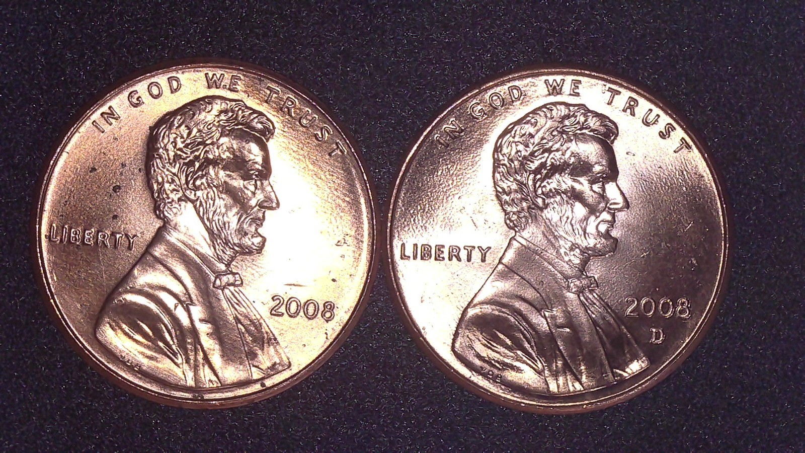2008 P D Lincoln Memorial Cents. 2 Coins. 2008 P D Lincoln Memorial Cents. 2 Coins.