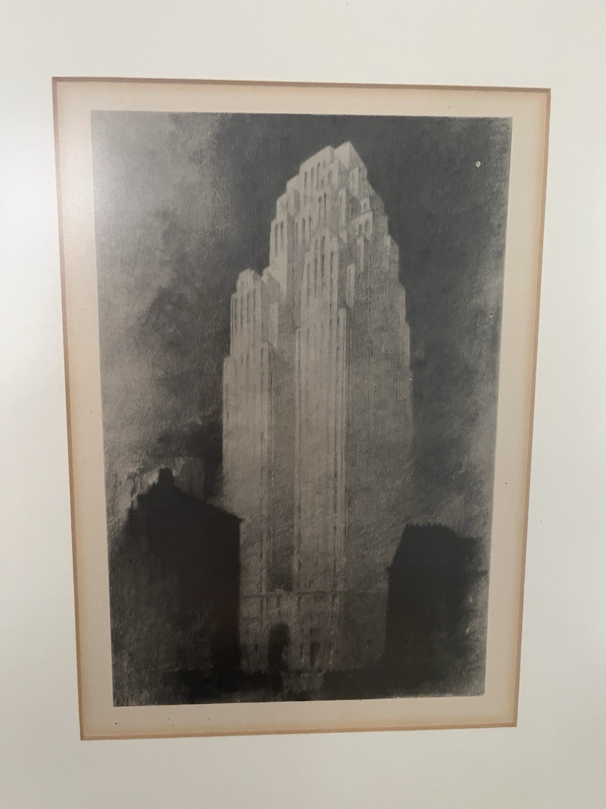 Original 1929 Hugh Ferriss Art Deco Bookplate The Metropolis of Tomorrow NYC