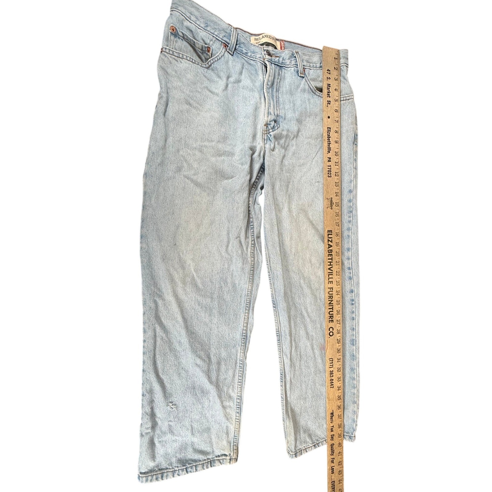 Vintage 90s Levi\'s 550 Relaxed Fit Denim Jeans Mens 34x34 Blue Grunge