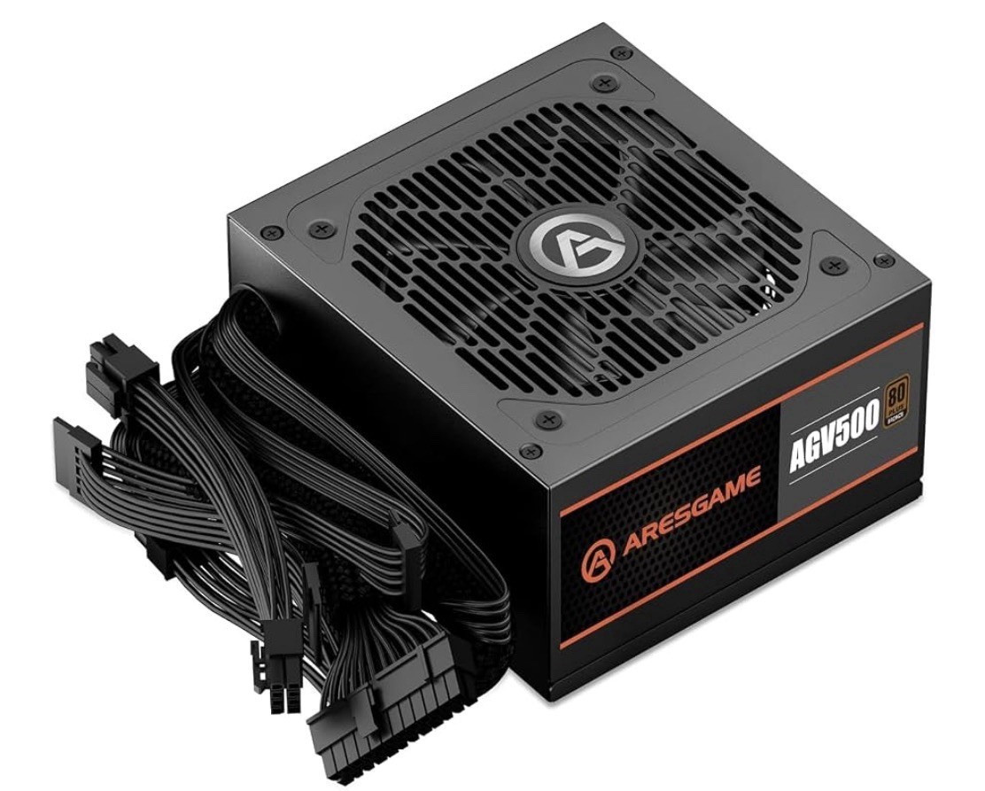 ARESGAME AGV Series 500W Power Supply, 80 Plus Bronze Certified, Non Modular Pow ARESGAME AGV Series 500W Power Supply, 80 Plus Bronze Certified, Non Modular Pow