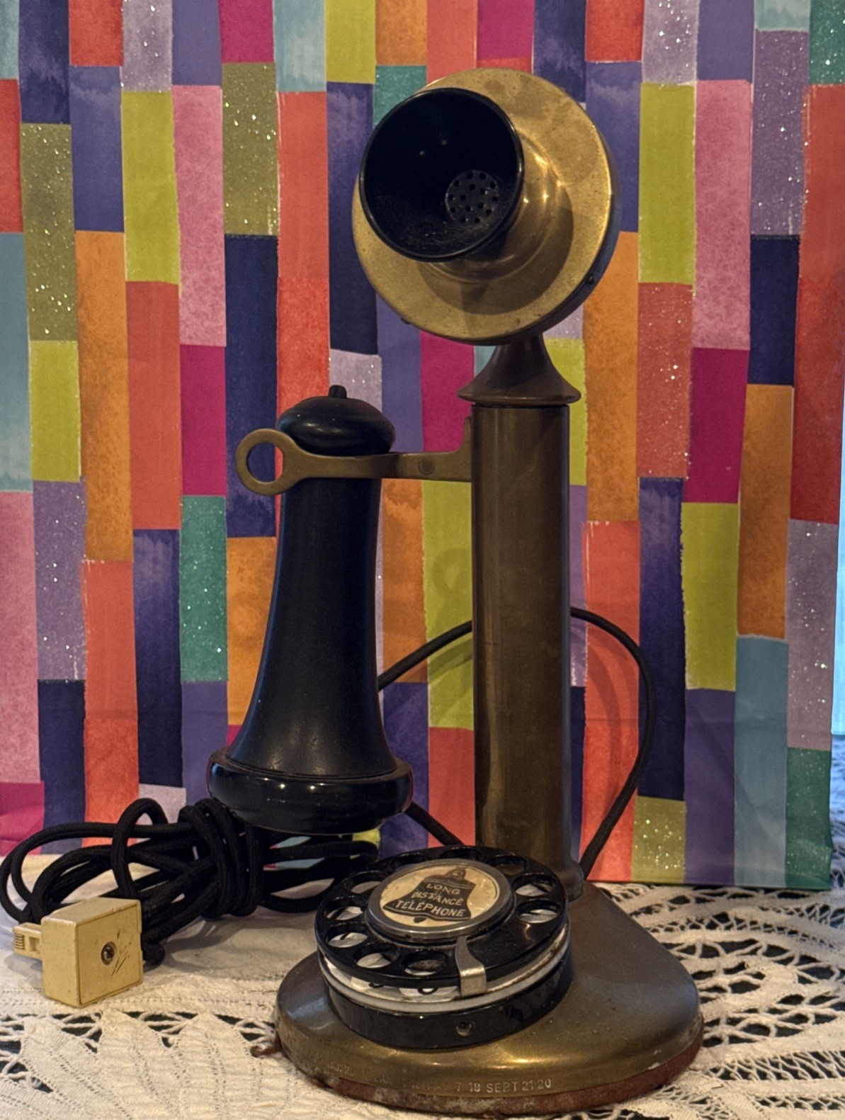 Vintage 1920s ? Western Electric 51AL Candlestick Telephone Genuine Dial Works Vintage 1920s ? Western Electric 51AL Candlestick Telephone Genuine Dial Works