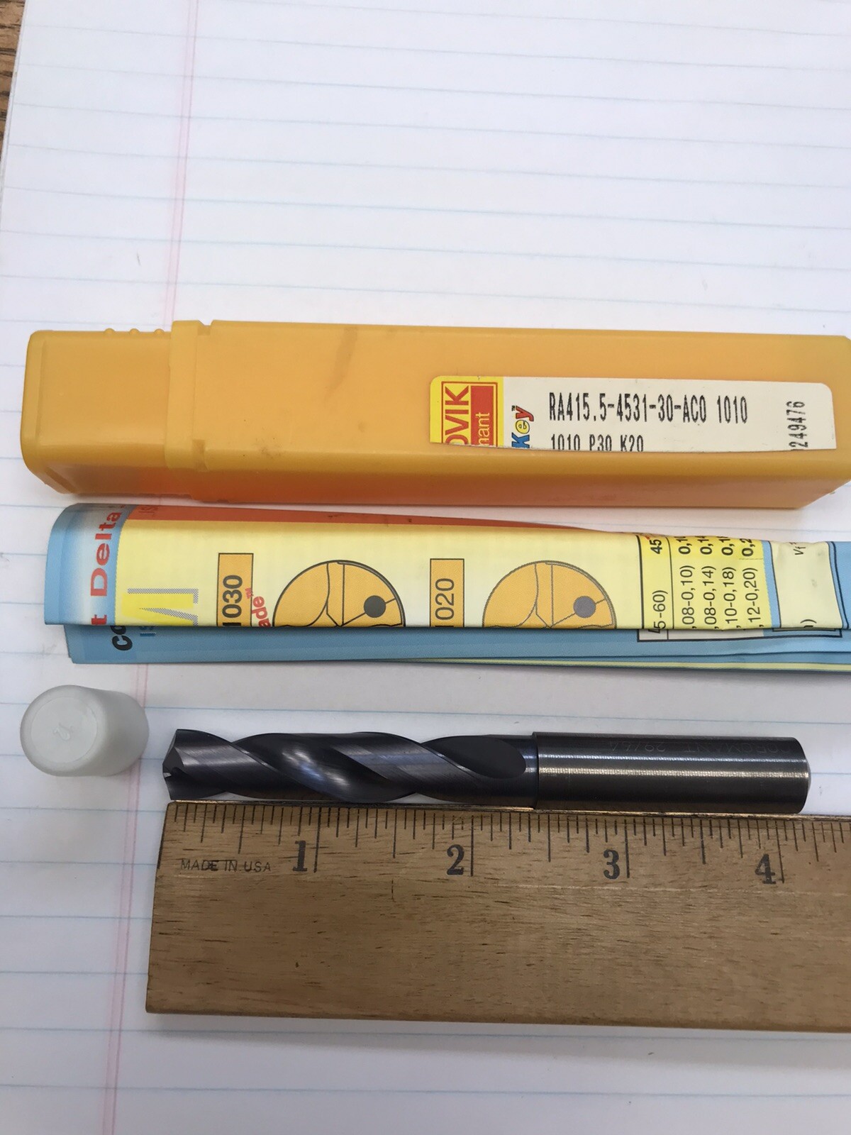 1 pc. 29/64 HP 3XD SOLID CARBIDE SANDVIK DRILL W/TIALN COATING. (loc stk) 1 pc. 29/64 HP 3XD SOLID CARBIDE SANDVIK DRILL W/TIALN COATING. (loc stk)