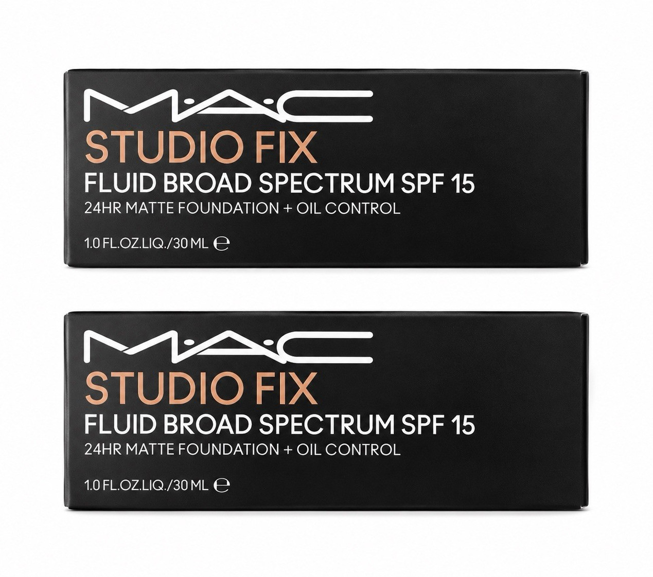 2 pcks M·A·C Studio Fix Fluid Matte Oil Control Foundation SPF 15 NW5 1 oz