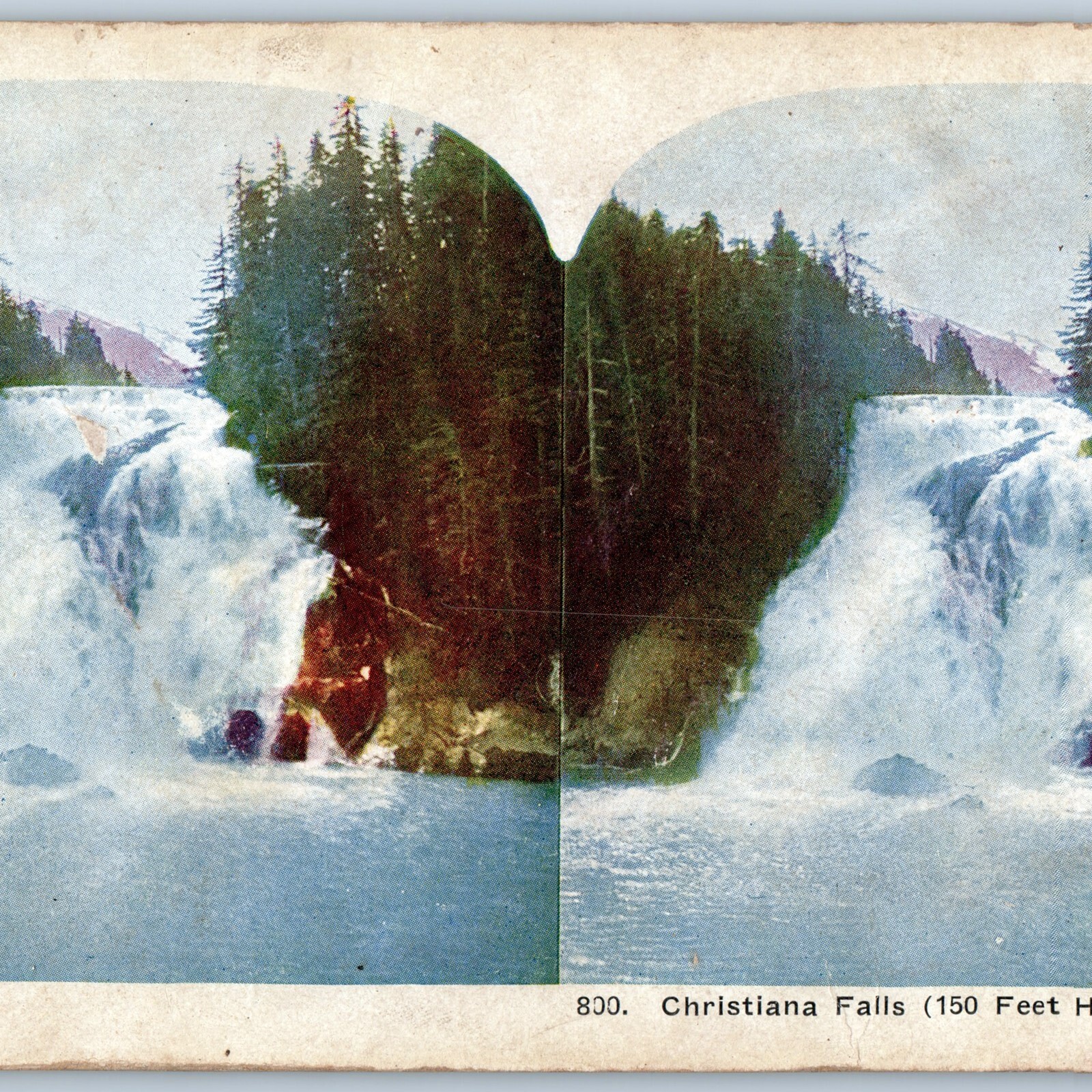 c1900s Alice Bay Cove Alaska Prince Wales Island Christiana Falls Stereoview V36