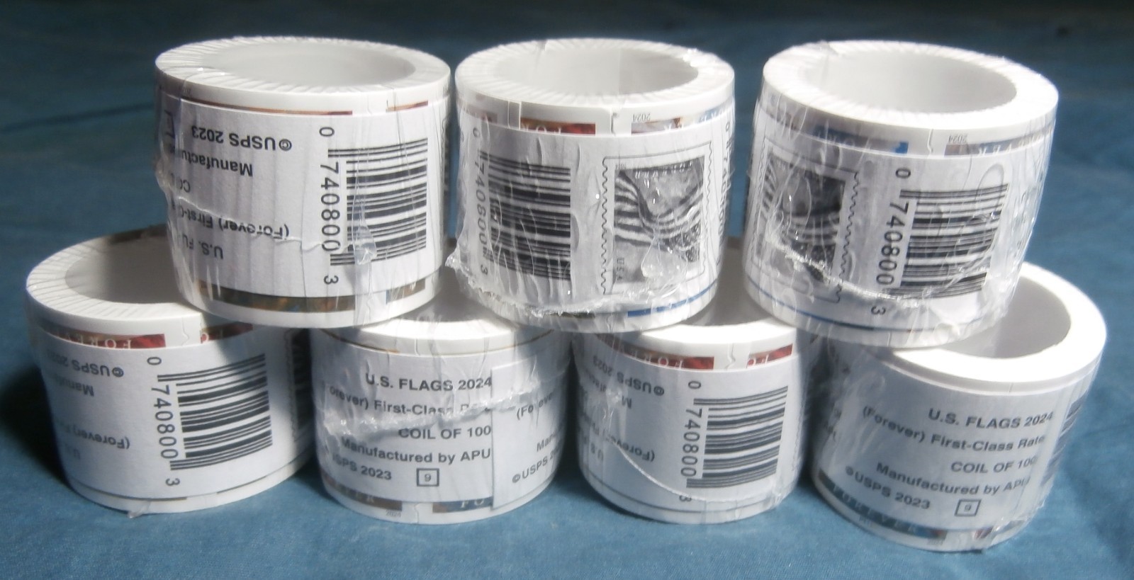 7 rolls of 100 usps stamps total 700 stamps 7 rolls of 100 usps stamps total 700 stamps