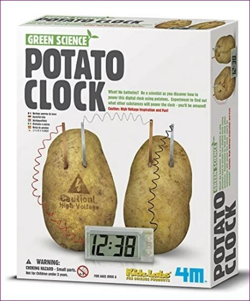 Potato Clock DIY Green Science Kit STEM Toys Educational Gift-8 & Up-New in Box