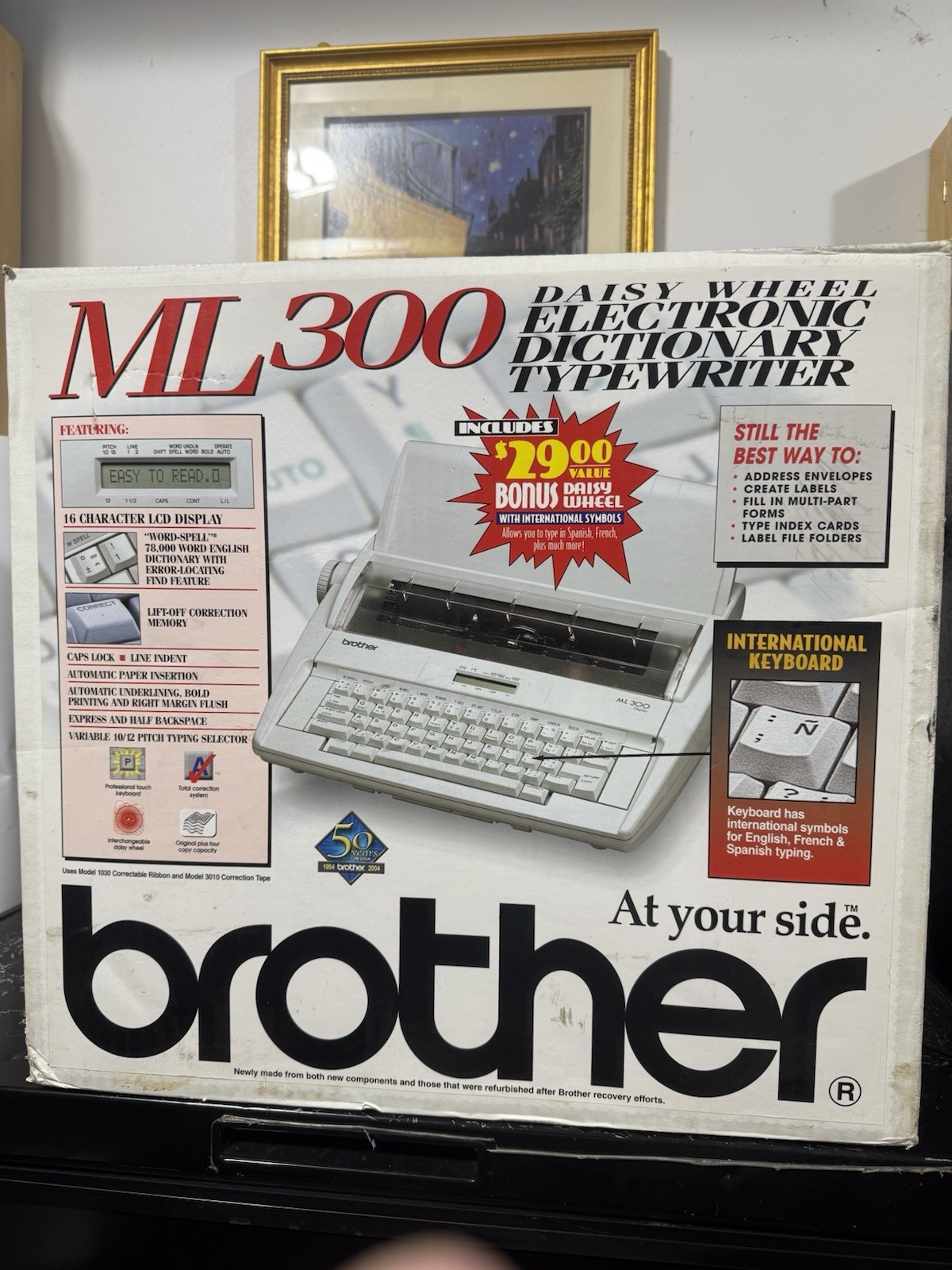 Brother ML-300 Types In English,Keyboard Spanish, French,English,LCD,Sealed,New
