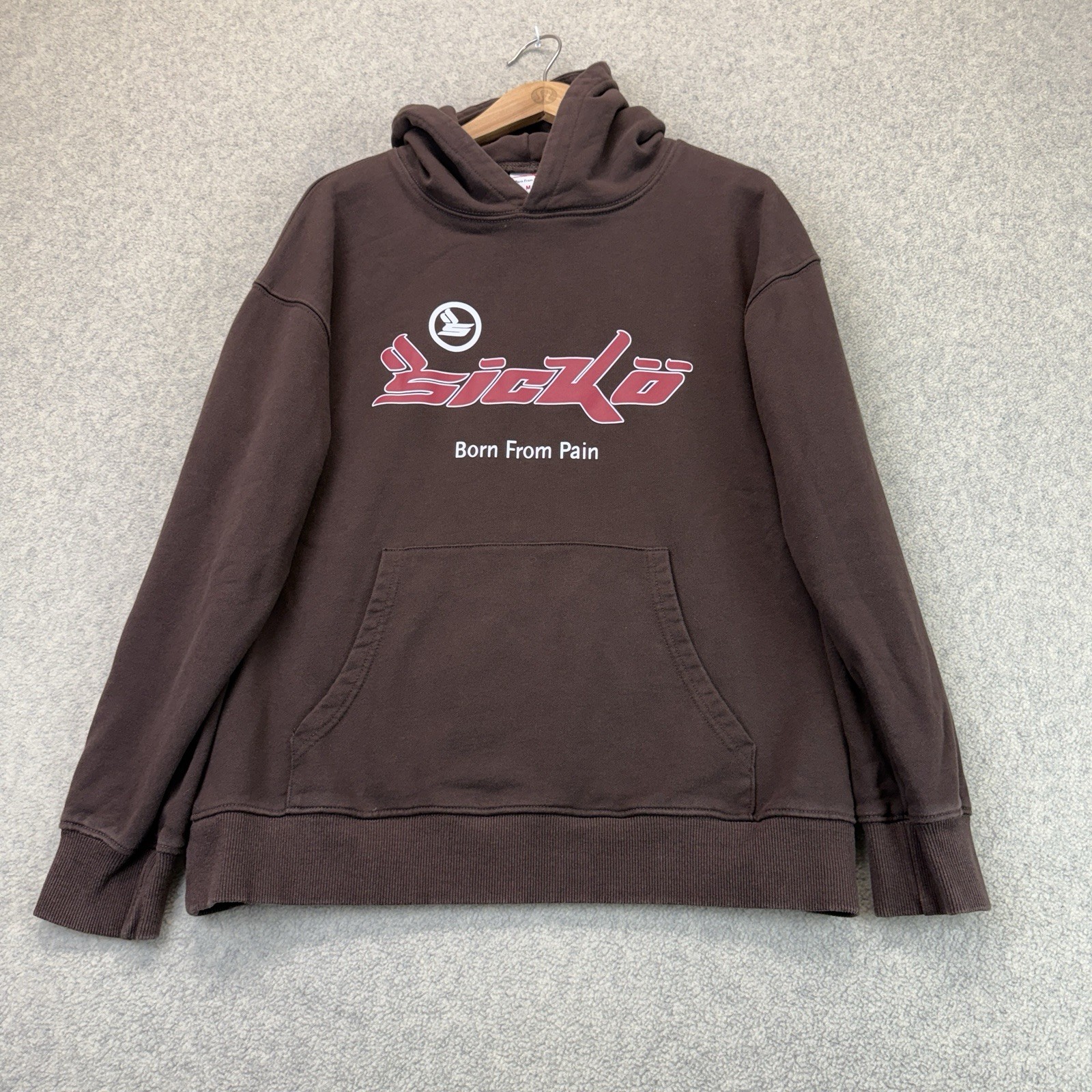 Sicko Born From Pain FW19 Brown Logo Hoodie Men’s Medium Ian Connor