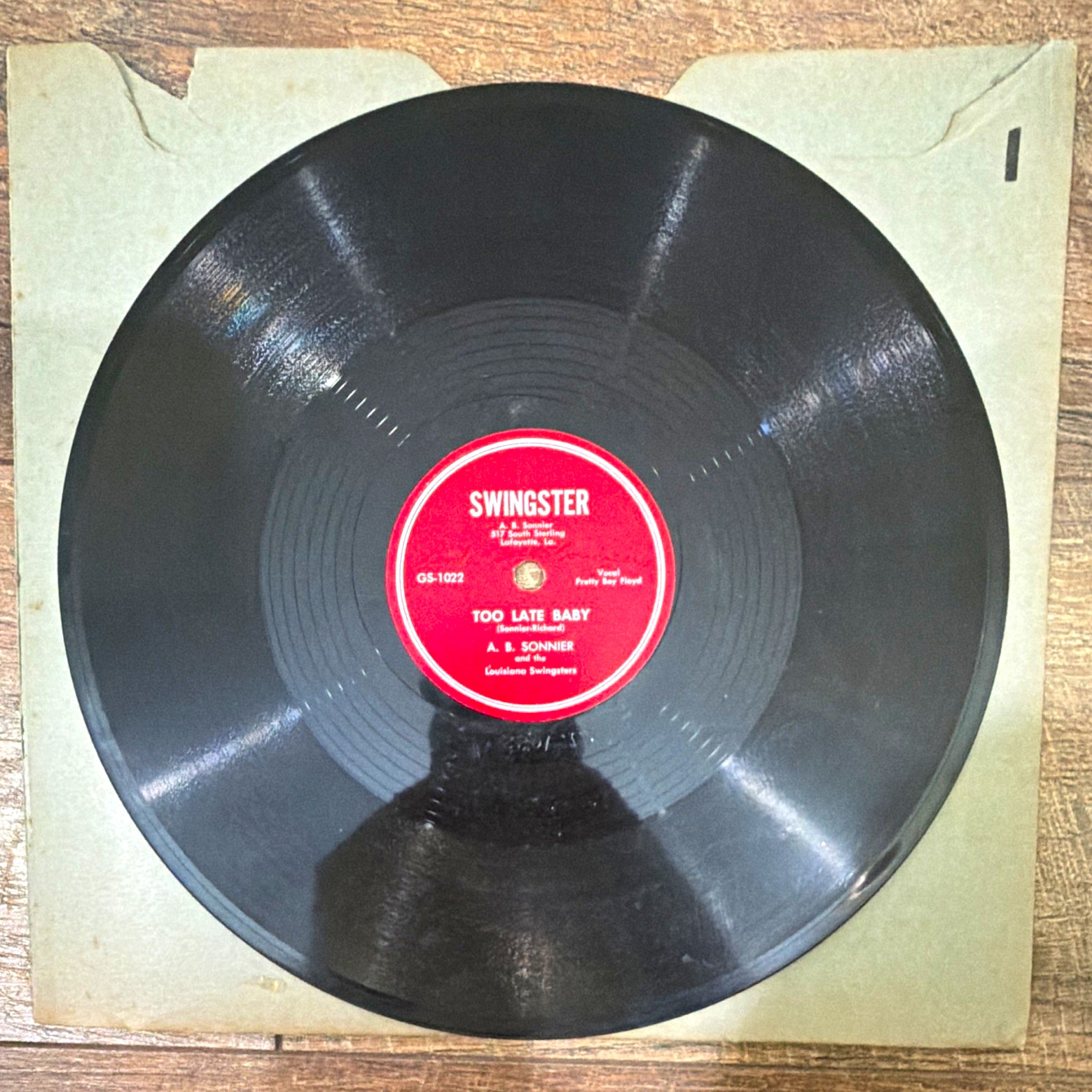 SUPER RARE PRIVATE PRESS 50’s Country 78 A. B. Sonnier & Louisiana Swingsters