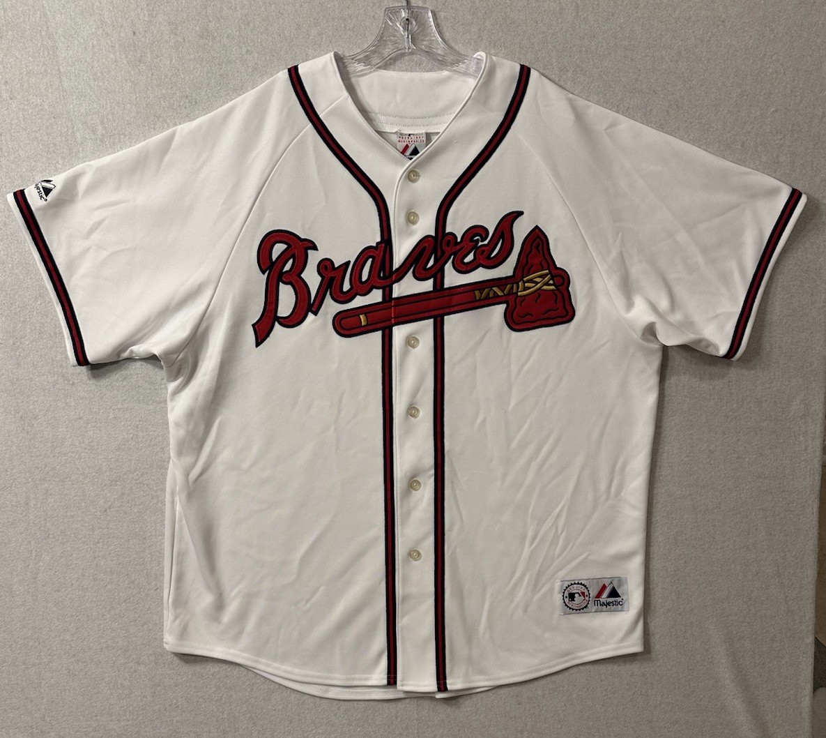 Vintage Majestic Atlanta Braves Classic Script Home White Jersey XXL Stitched Vintage Majestic Atlanta Braves Classic Script Home White Jersey XXL Stitched