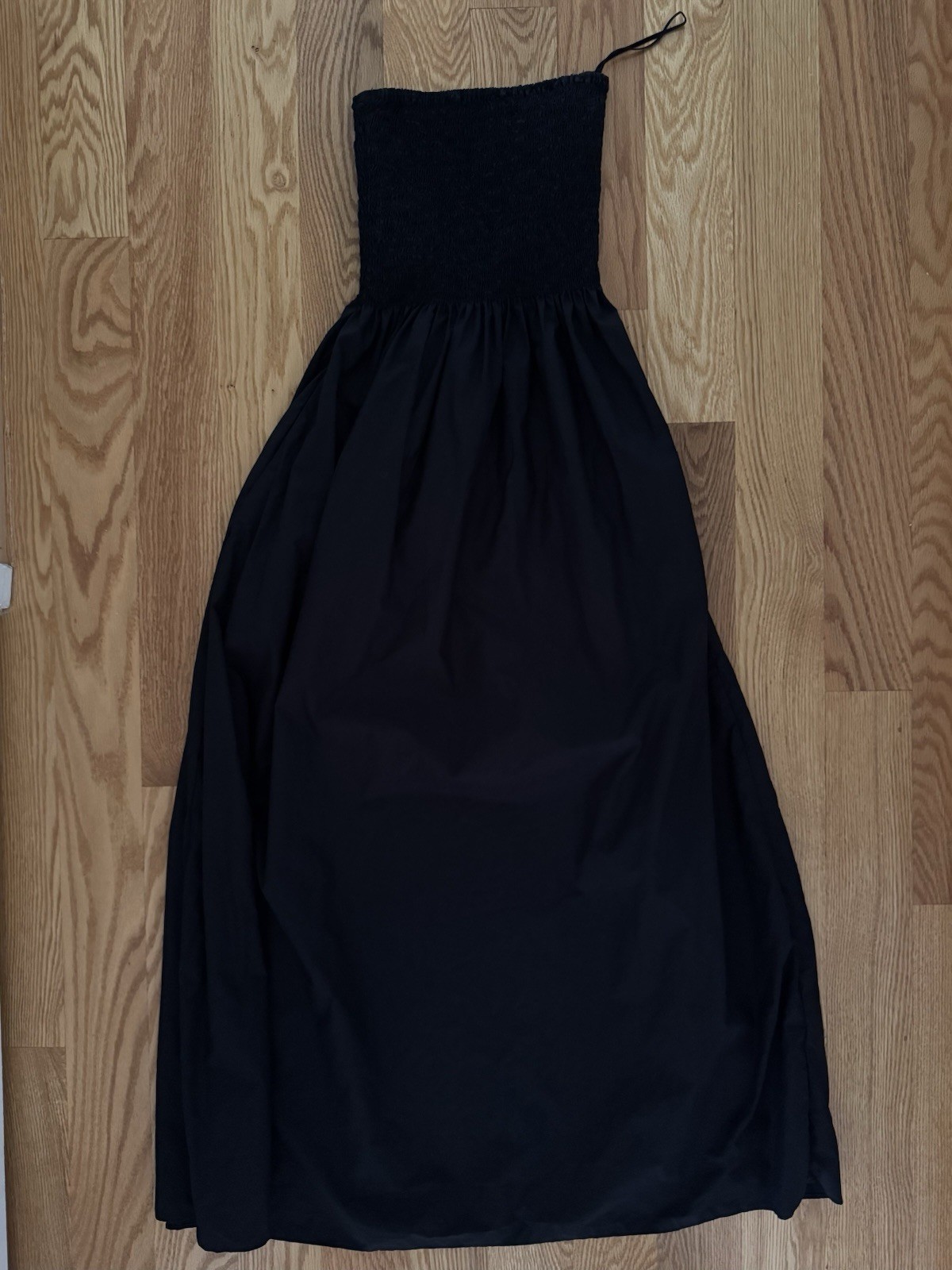 Faithfull the Brand Madella Black Poplin Strapless Dress, Medium Faithfull the Brand Madella Black Poplin Strapless Dress, Medium