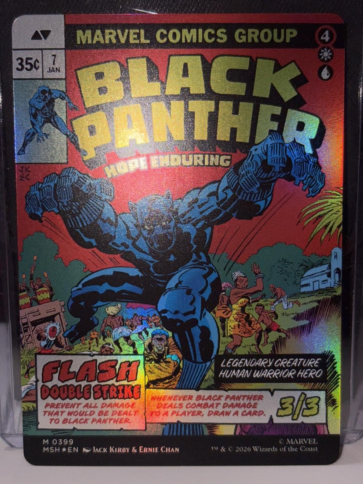 MTG - King T\'Challa (Borderless) (FOIL) #399 Marvel Super Heroes (MSH) - MINT