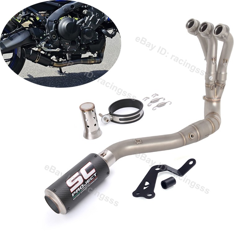For Yamaha MT-09 XSR900 2024-2026 Full System Exhaust Front Pipe Slip On Muffler