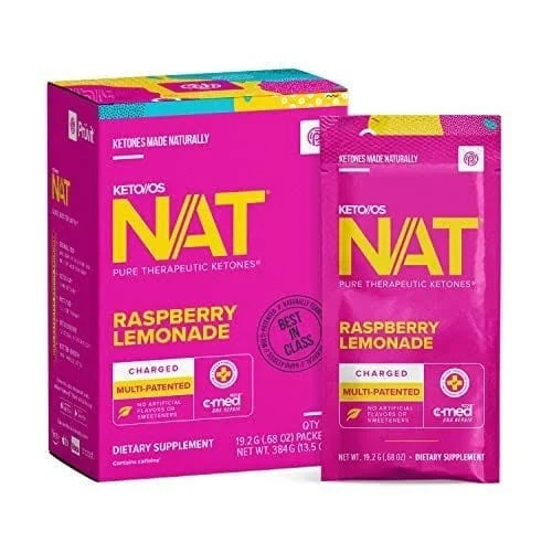 PRUVIT Keto OS NAT Raspberry Lemonade Charged 20 Pack  New 