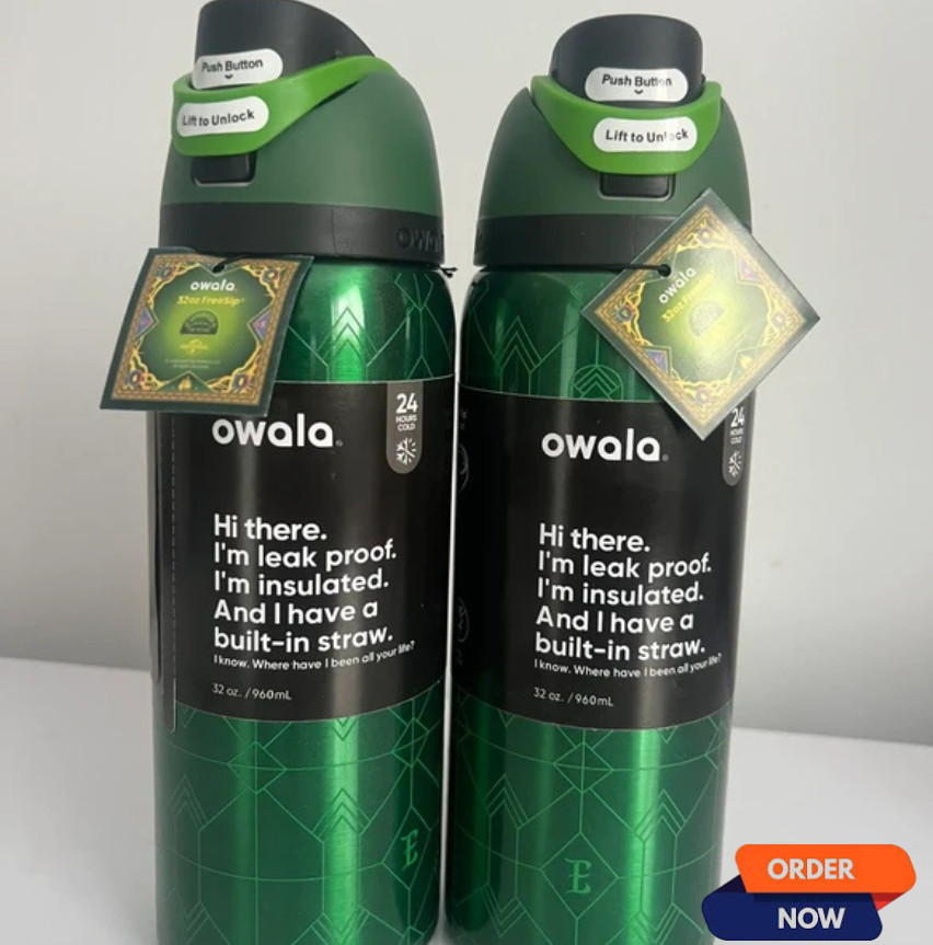 Green owala free sip waterbottle 32 oz New-Sealed Pack of 2