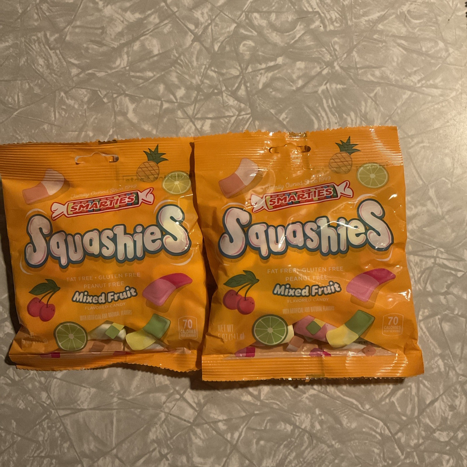 Smarties Squashies Mixed Fruit Flavored Candy 5oz Bag x2 Gluten,Peanut,&Fat Free Smarties Squashies Mixed Fruit Flavored Candy 5oz Bag x2 Gluten,Peanut,&Fat Free