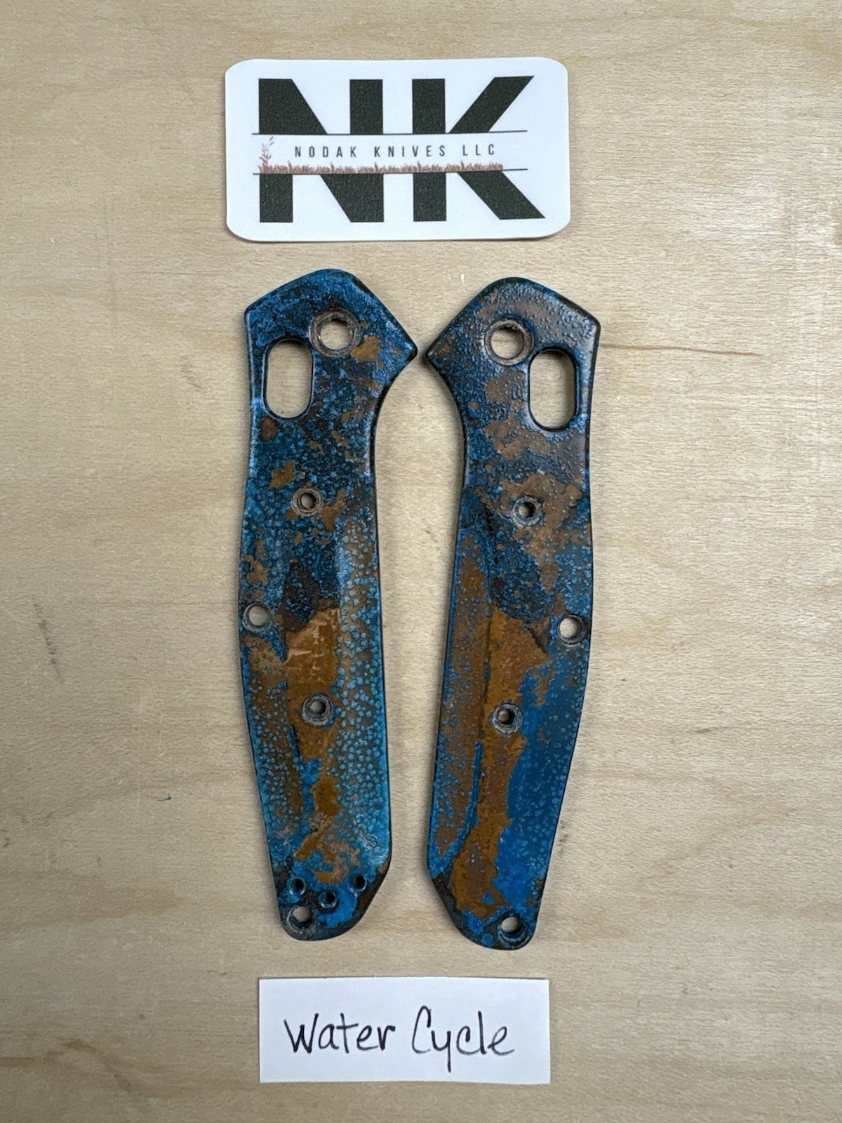 Nodak Custom “Water Cycle” Shipwreck Copper Benchmade 945 Mini Osborne Scales