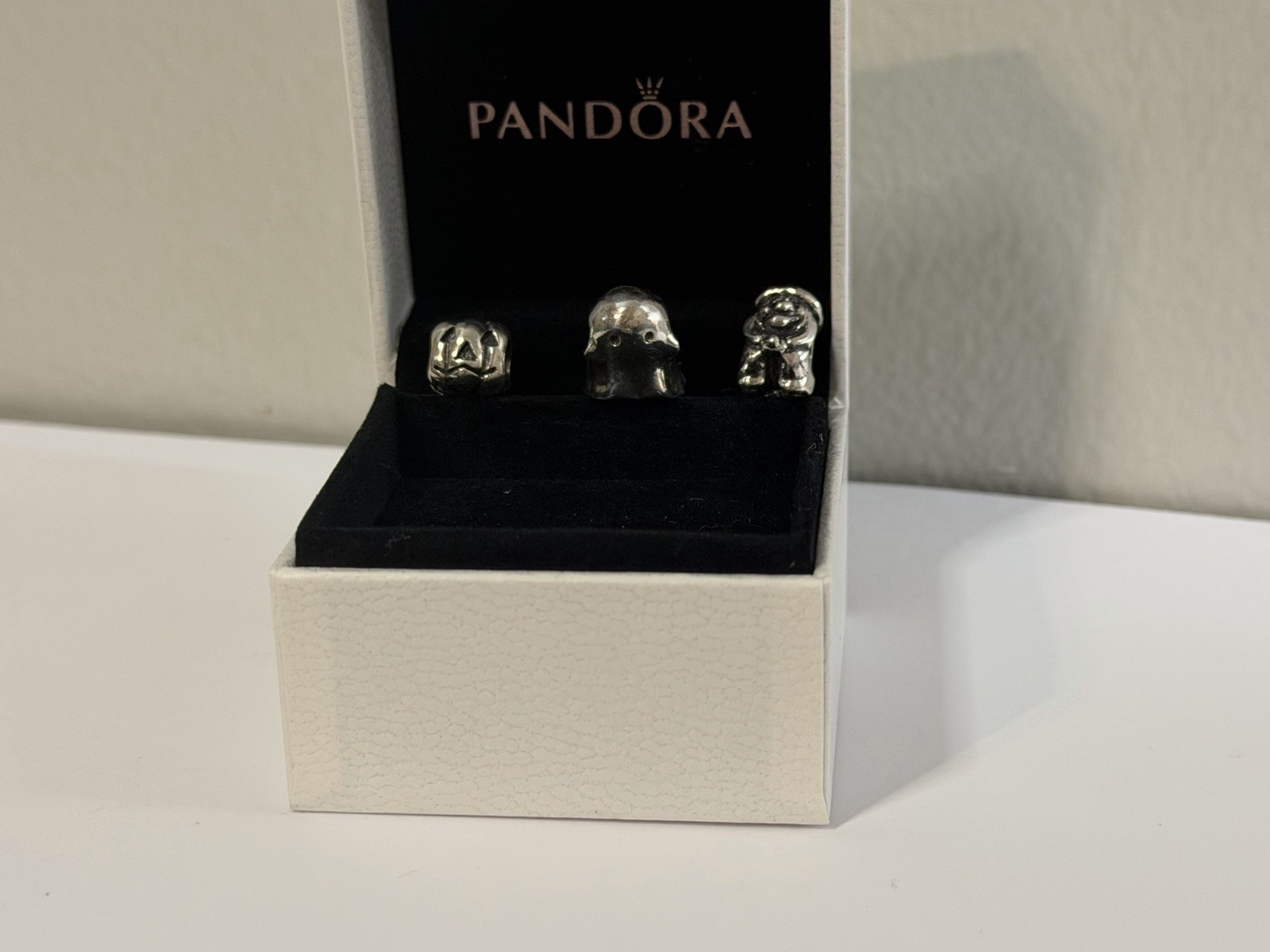 Authentic Retired Pandora Halloween Ghost Witch Jack O Lantern Set 3 in box 925 Authentic Retired Pandora Halloween Ghost Witch Jack O Lantern Set 3 in box 925