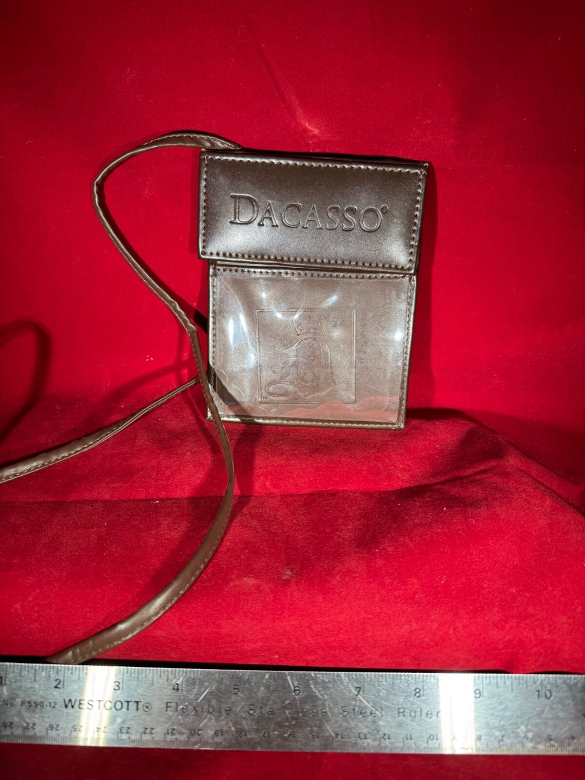 Dacasso Leather Crossbody ID Badge Holder Wallet                           19-10