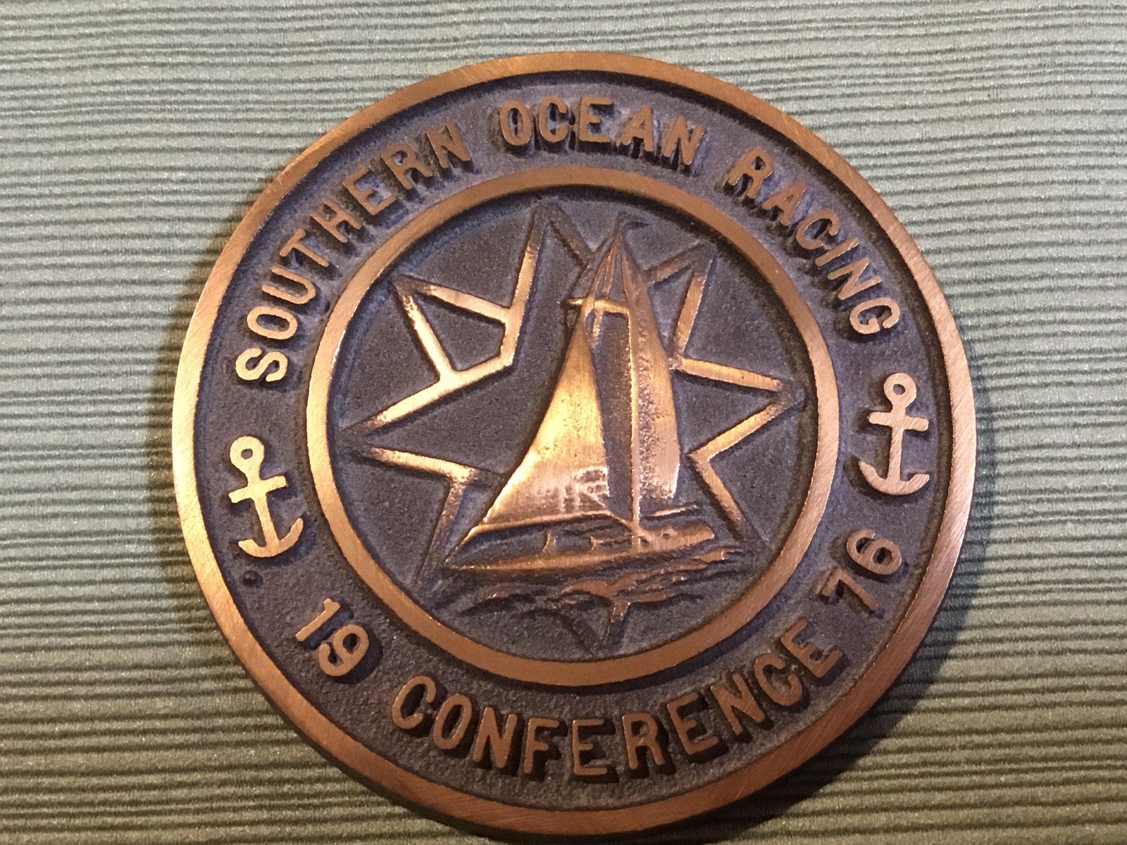Vintage 1976 Southern Ocean Racing Conference Paperweight Racing Sailing Vintage 1976 Southern Ocean Racing Conference Paperweight Racing Sailing