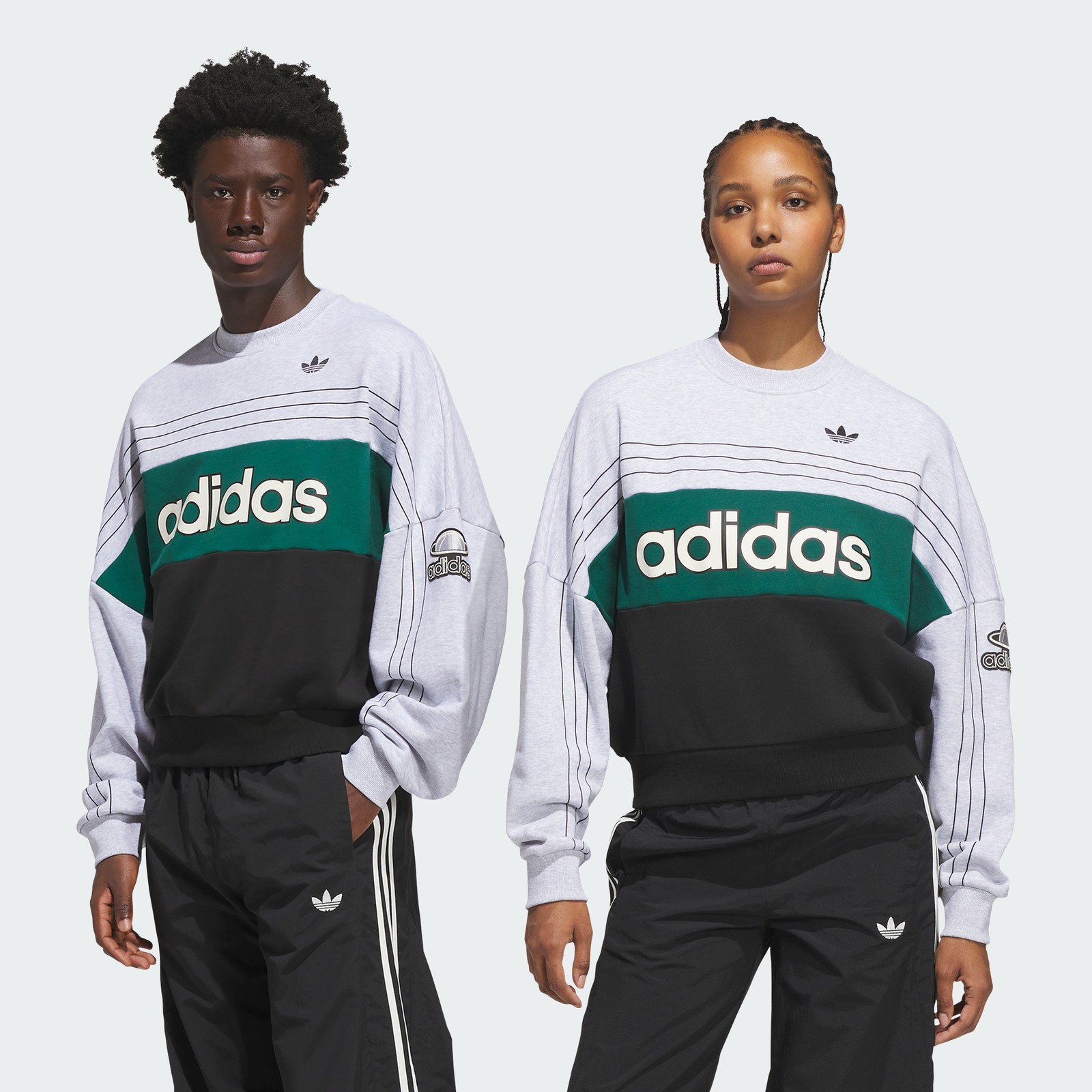 adidas men ORIGINALS VARSITY CREWNECK Sweatshirt