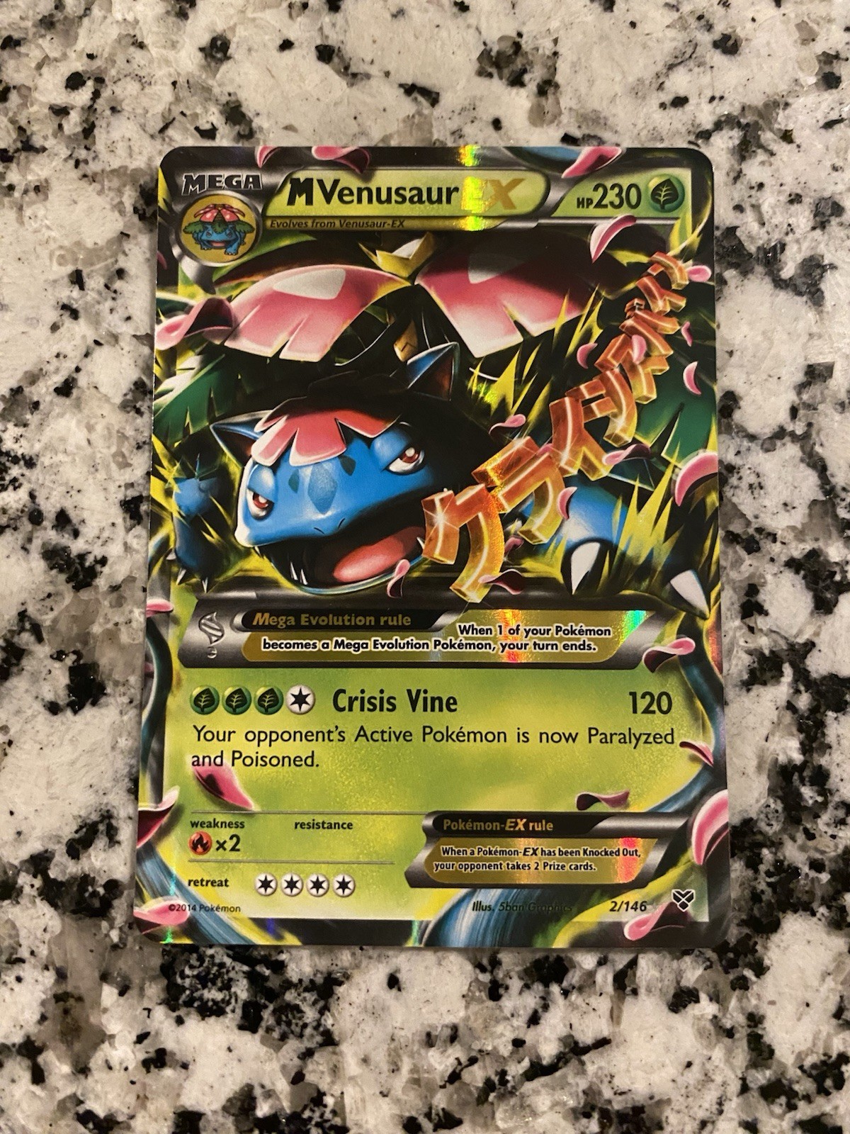 The Pokémon Company Pokemon TCG M Venusaur EX 2/146 XY Full Art Holo 2014
