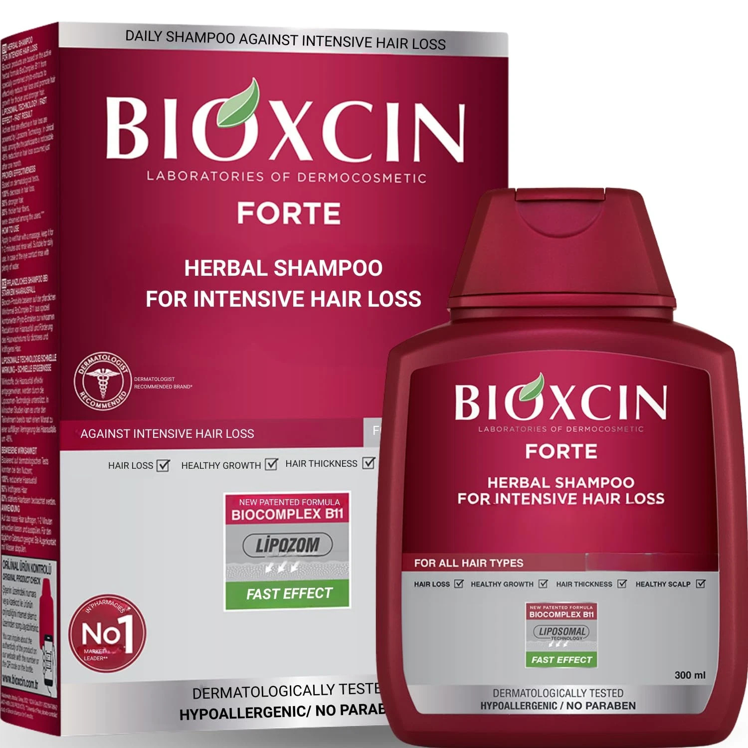 Bioxcin Forte Herbal Shampoo Against Hair Loss All Hair Types 300 ml Bioxcin Forte Herbal Shampoo Against Hair Loss All Hair Types 300 ml