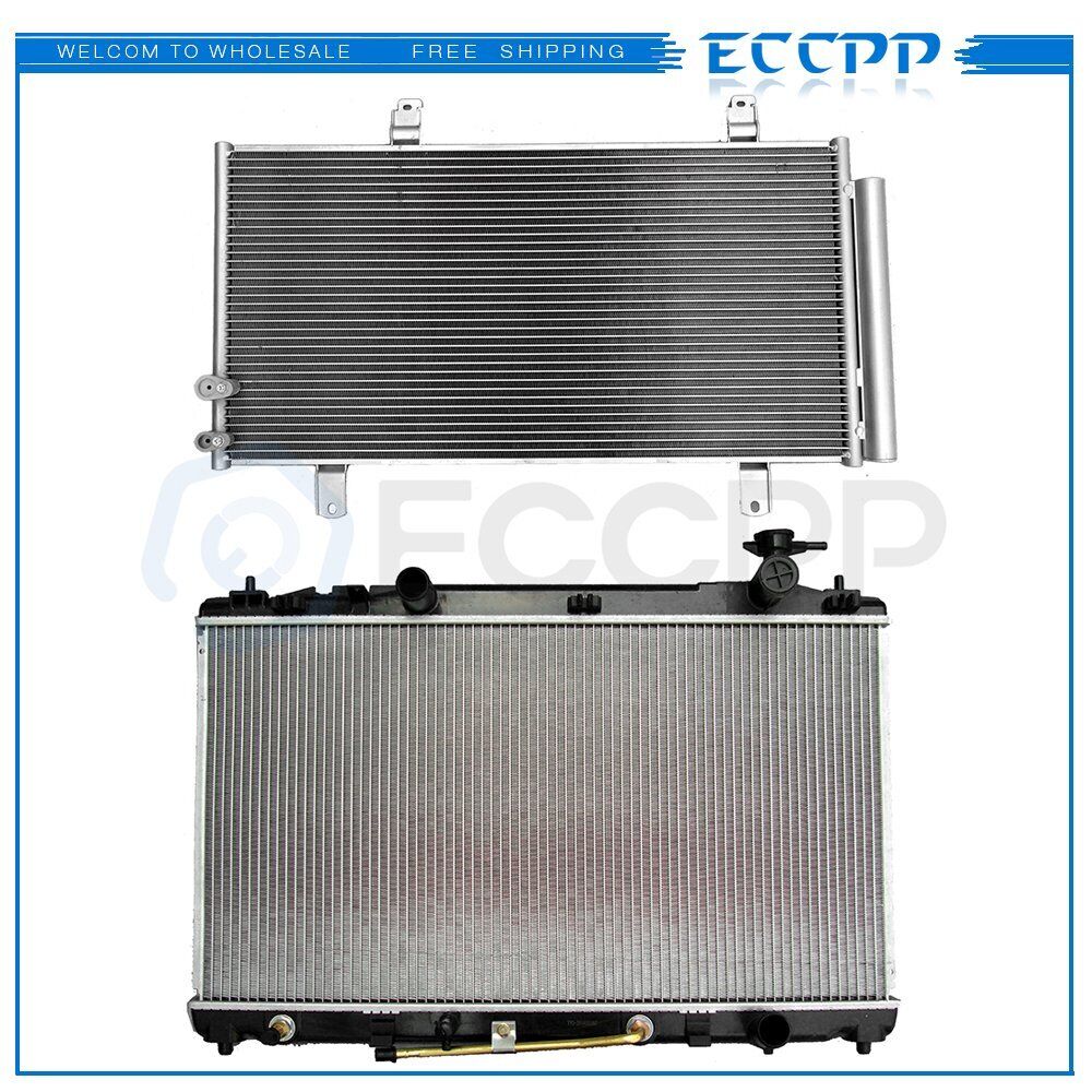 Aluminum Radiator & AC Condenser Cooling Kit For 2007-2009 Toyota Camry 2.4L