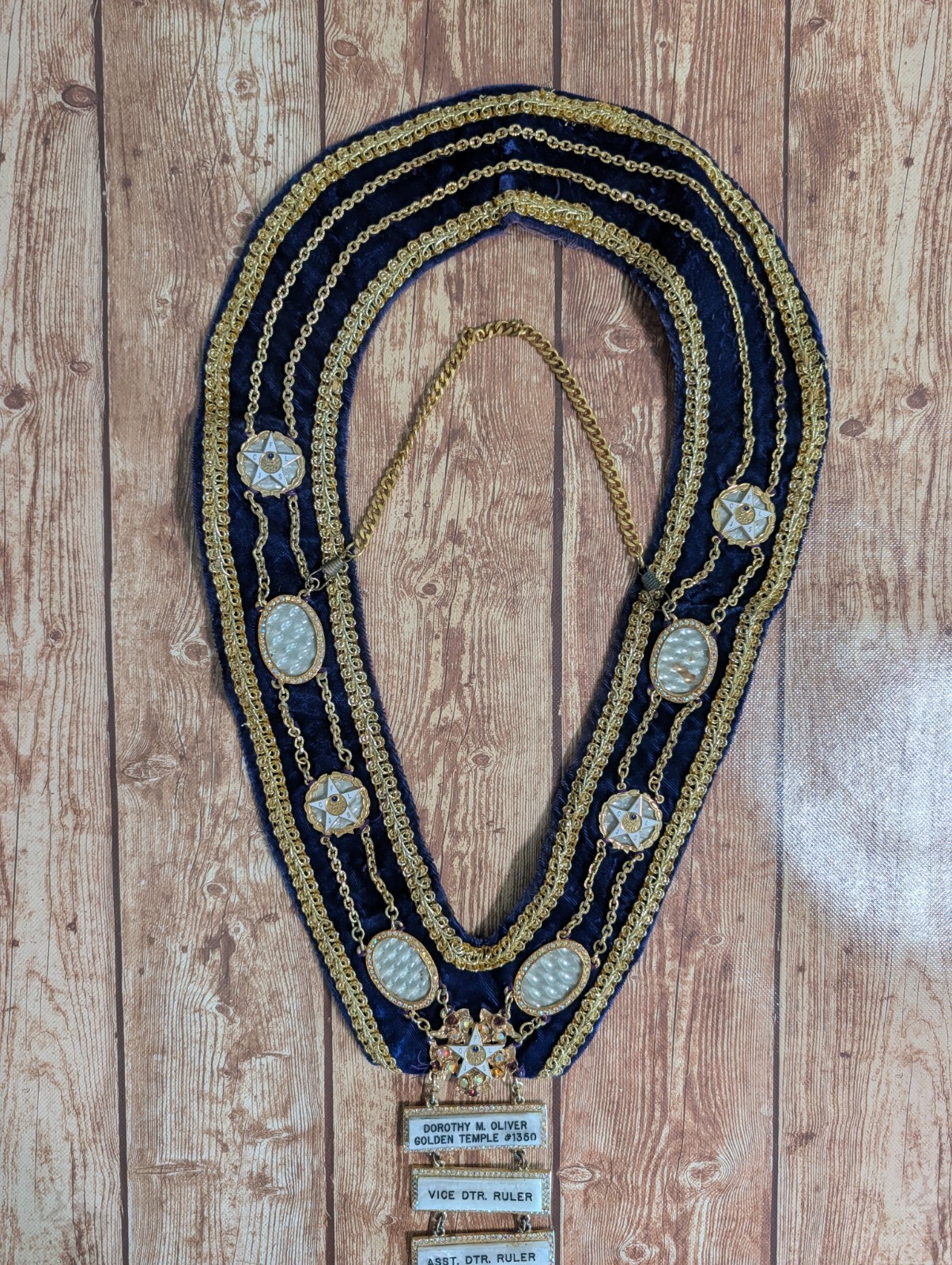 RARE Vintage BPOE Elks Lodge Past Exalted Ruler Ceremonial Collar Necklace