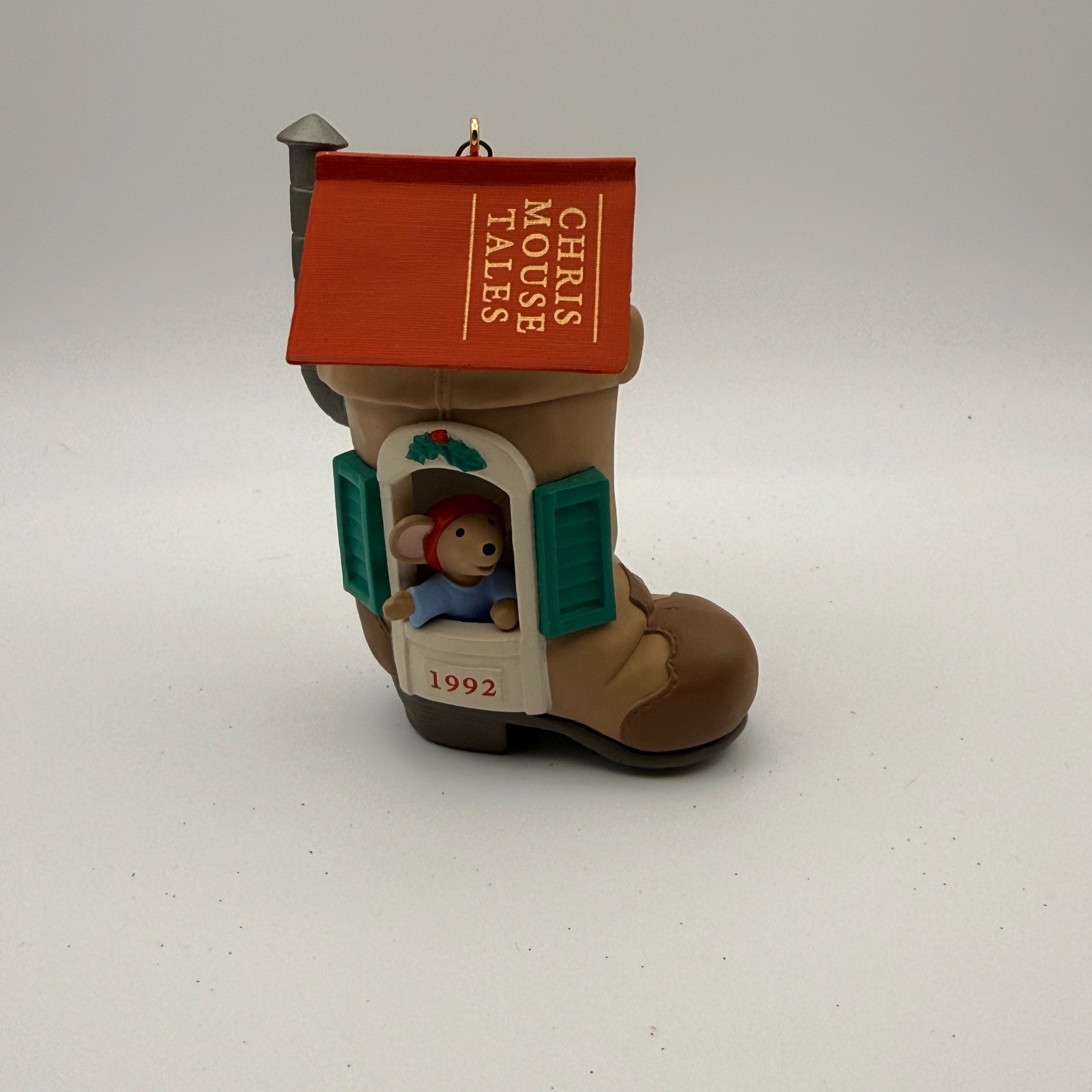 Hallmark Keepsake Ornament 1992 Chris Mouse Tales No 12 Mouse in Boot Vintage Hallmark Keepsake Ornament 1992 Chris Mouse Tales No 12 Mouse in Boot Vintage
