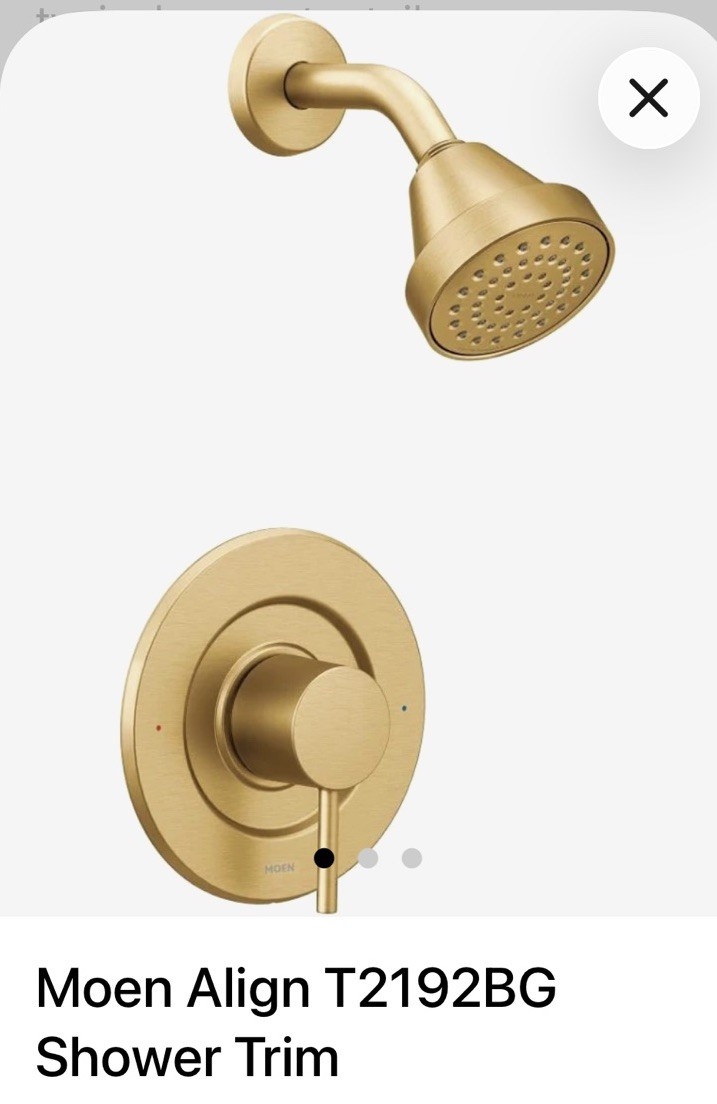 Moen Align Posi-Temp Shower Only - Brushed Gold (T2192BG) New In Box