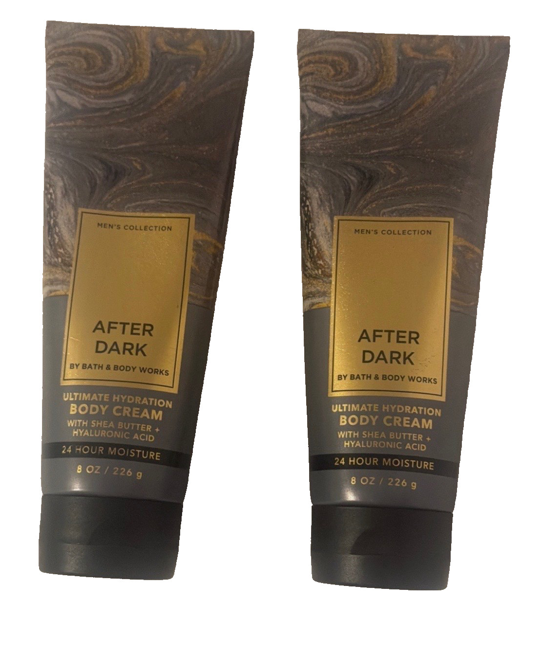 LOT 2X  Bath and Body Works BBW Men\'s Collection AFTER DARK Body Cream 8 oz