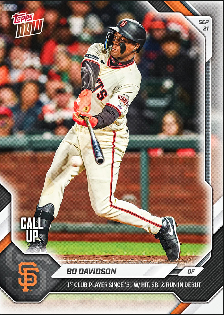 Bo Davidson (CALL UP RC) DEBUT HISTORY 2026 MLB Topps NOW® - Card 701  PRE-SALE