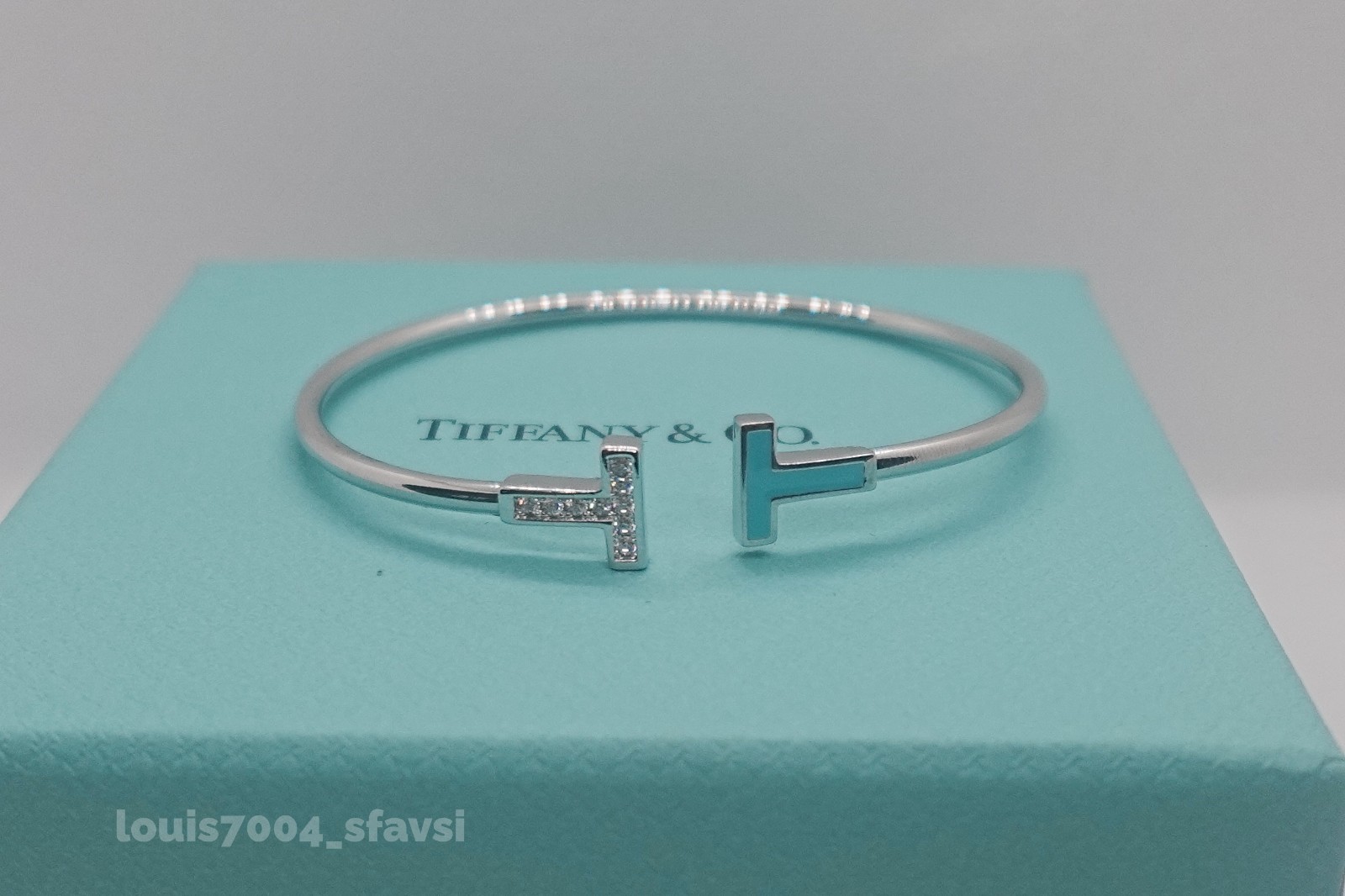 New.platinum DiamondTlfanyCoTurquoise Enamel Bracelet 7” W/ Box New.platinum DiamondTlfanyCoTurquoise Enamel Bracelet 7” W/ Box